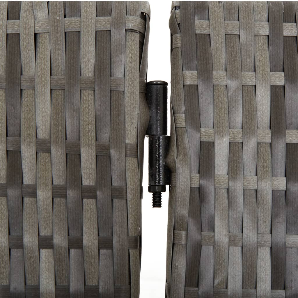vidaXL Separator de cameră cu 5 panouri, gri, poliratan vidaXL Separator de cameră cu 5 panouri, gri, poliratan