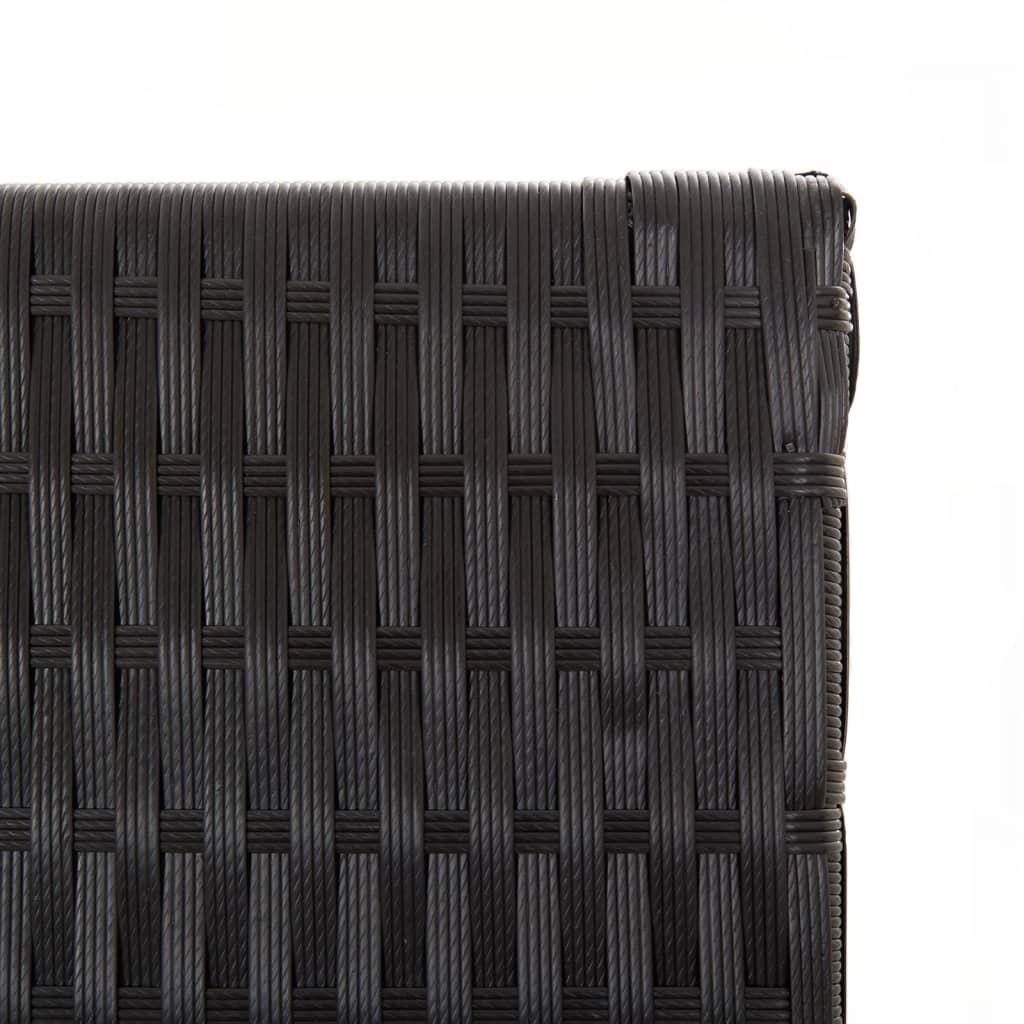 vidaXL Separator de cameră cu 6 panouri, negru, poliratan vidaXL Separator de cameră cu 6 panouri, negru, poliratan