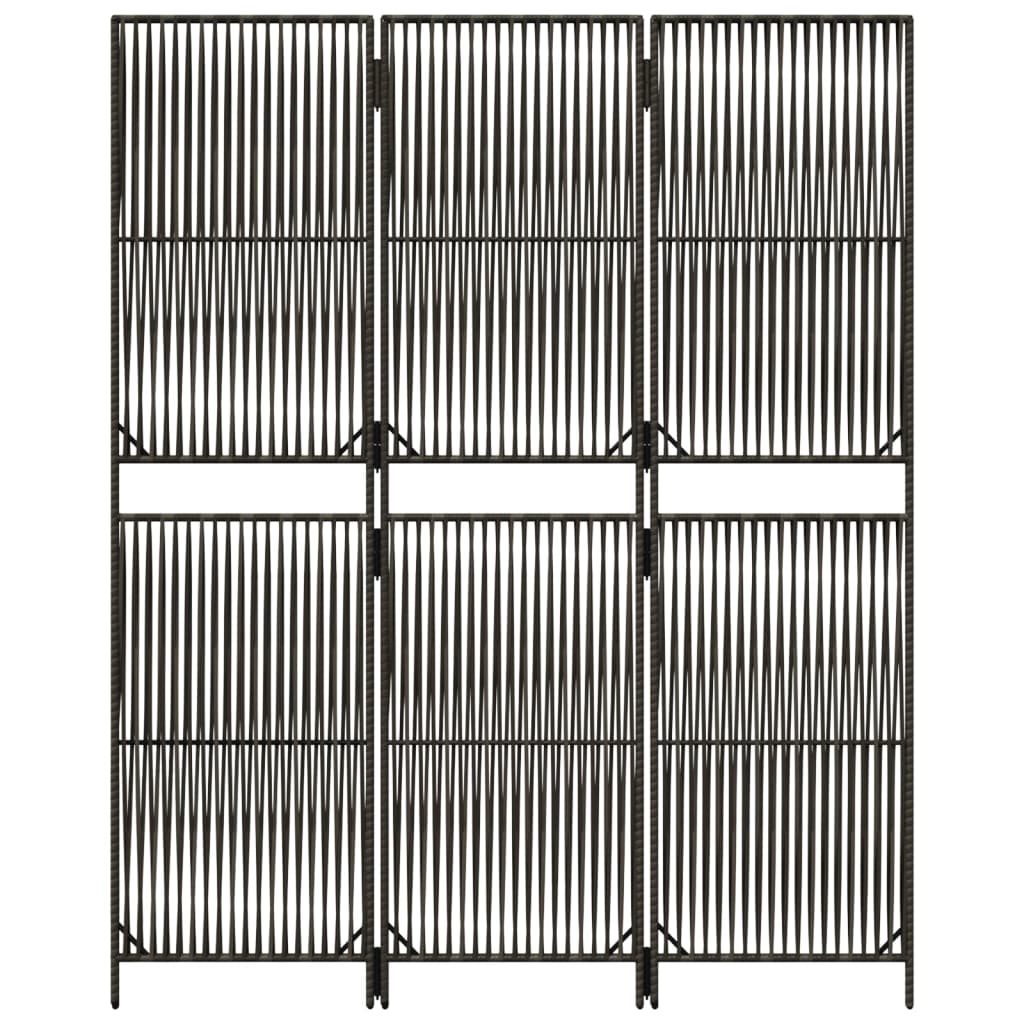 vidaXL Separator de cameră cu 3 panouri, gri, poliratan vidaXL Separator de cameră cu 3 panouri, gri, poliratan