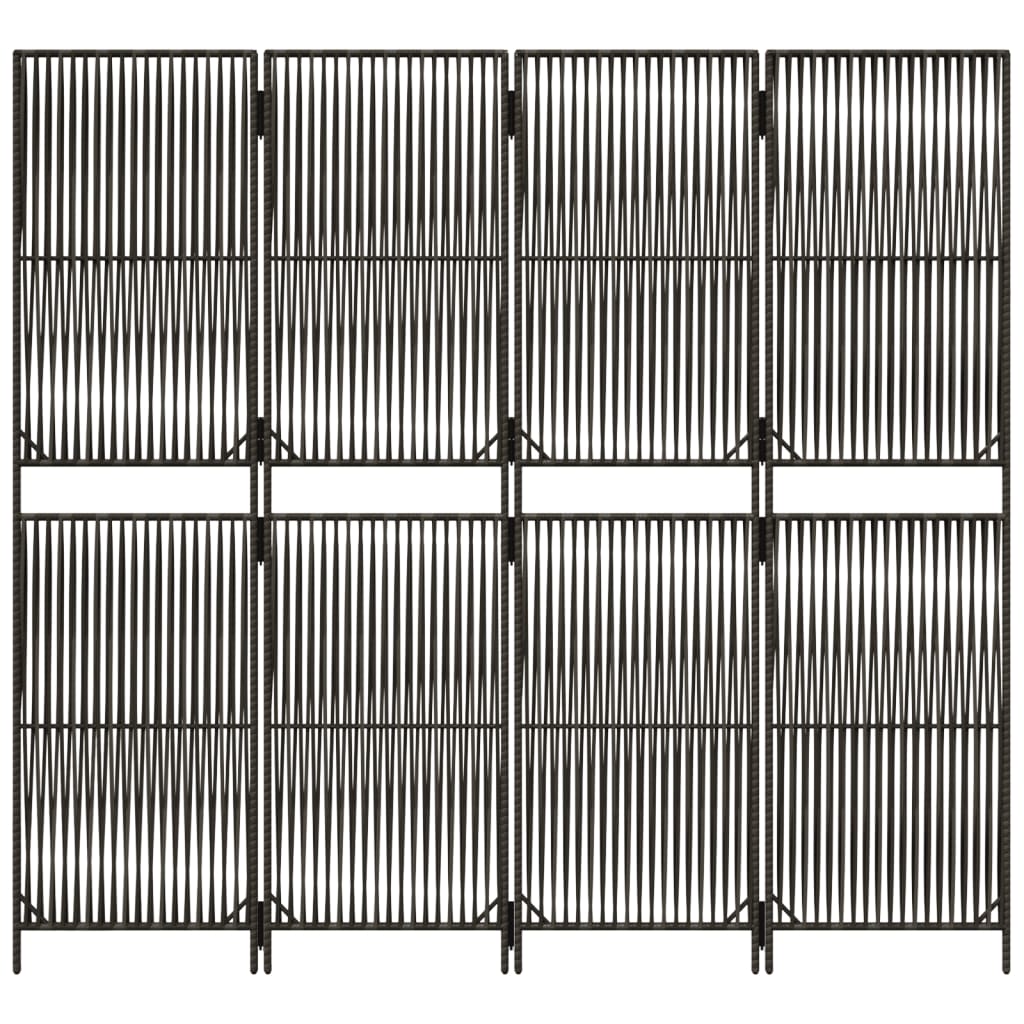 vidaXL Separator de cameră cu 4 panouri, gri, poliratan vidaXL Separator de cameră cu 4 panouri, gri, poliratan
