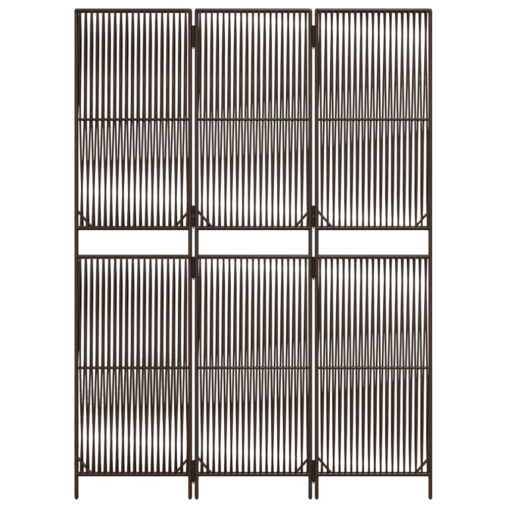 vidaXL Separator de cameră cu 3 panouri, maro, poliratan vidaXL Separator de cameră cu 3 panouri, maro, poliratan