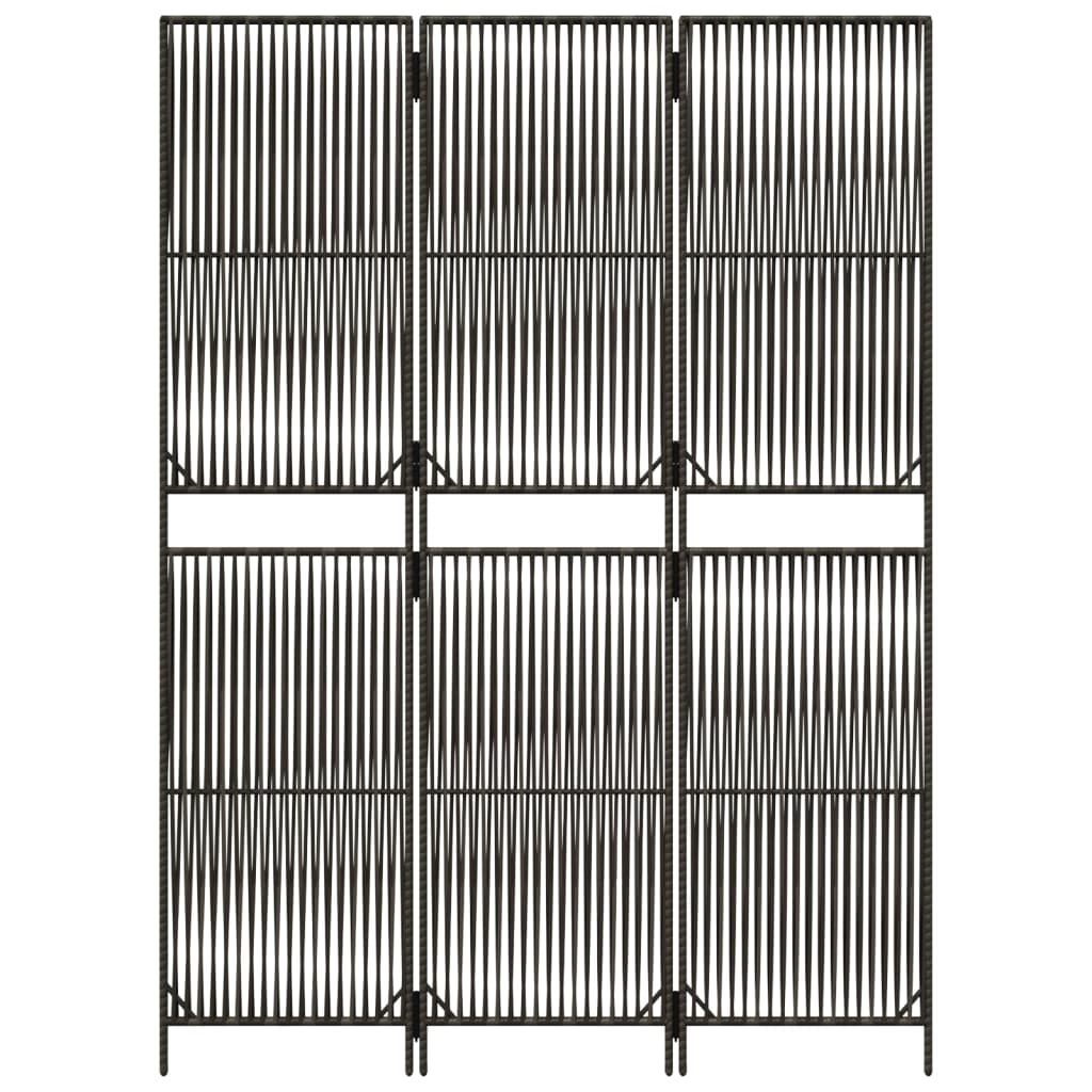 vidaXL Separator de cameră cu 3 panouri, gri, poliratan vidaXL Separator de cameră cu 3 panouri, gri, poliratan