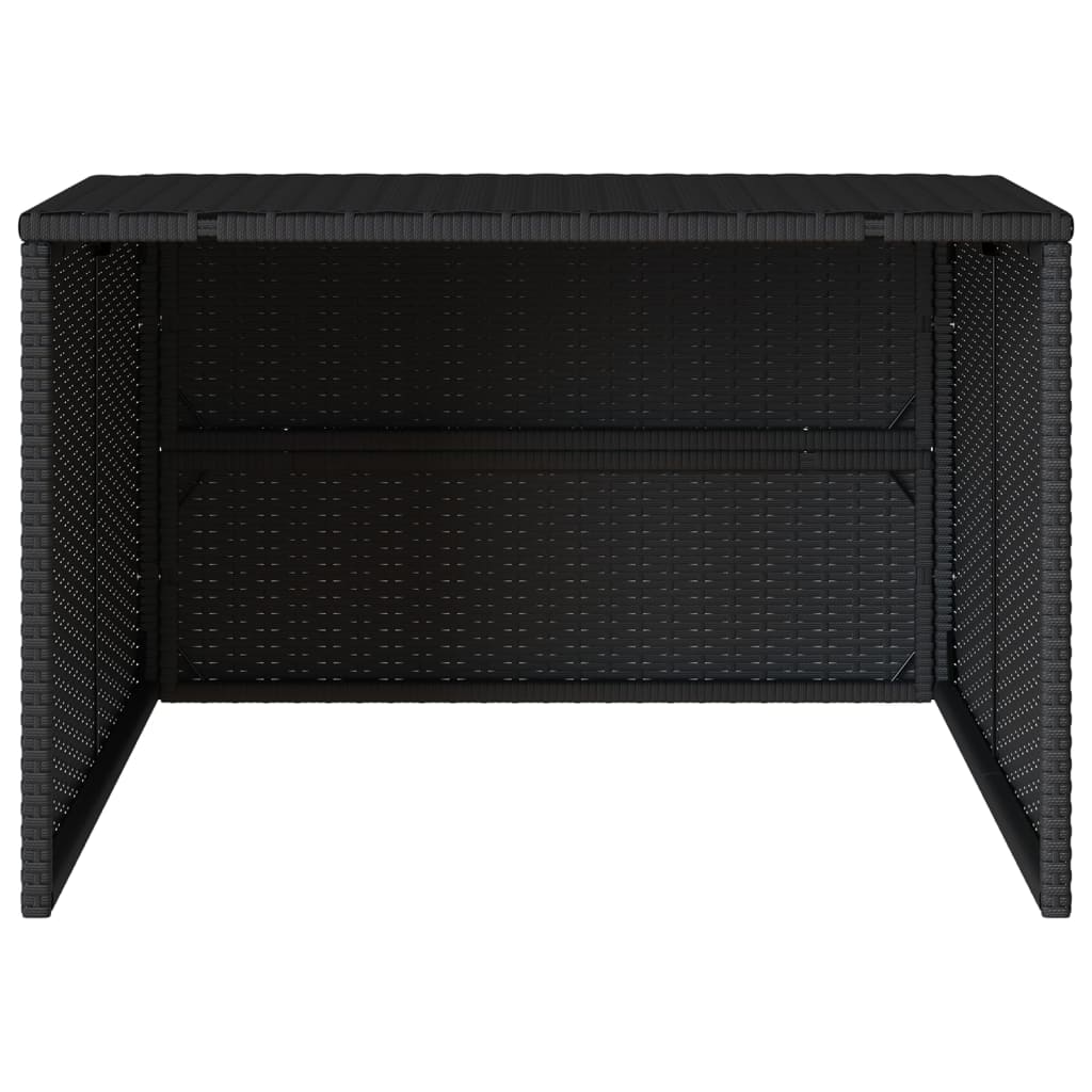 vidaXL Garaj pentru mașina de tuns iarba negru 86x90x52/57cm poliratan vidaXL Garaj pentru mașina de tuns iarba negru 86x90x52/57cm poliratan