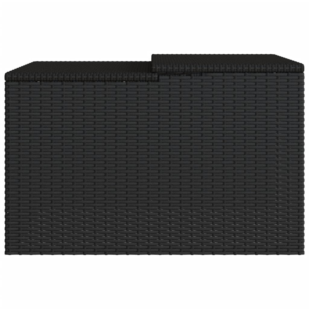 vidaXL Garaj pentru mașina de tuns iarba negru 86x90x52/57cm poliratan vidaXL Garaj pentru mașina de tuns iarba negru 86x90x52/57cm poliratan