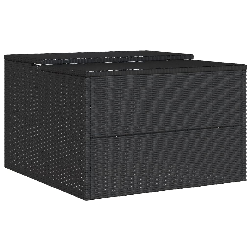 vidaXL Garaj pentru mașina de tuns iarba negru 86x90x52/57cm poliratan vidaXL Garaj pentru mașina de tuns iarba negru 86x90x52/57cm poliratan