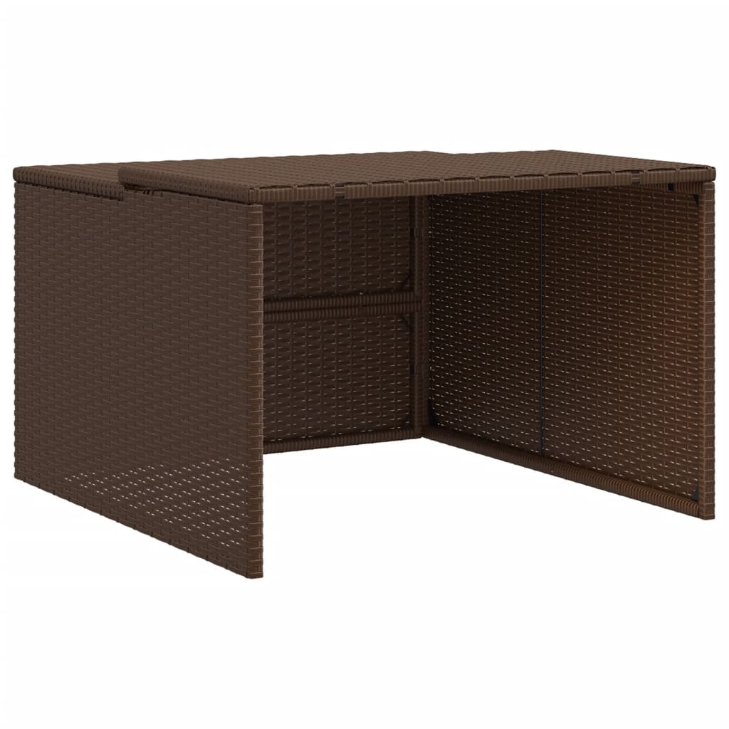vidaXL Garaj pentru mașina de tuns iarba maro 86x90x52/57 cm poliratan vidaXL Garaj pentru mașina de tuns iarba maro 86x90x52/57 cm poliratan