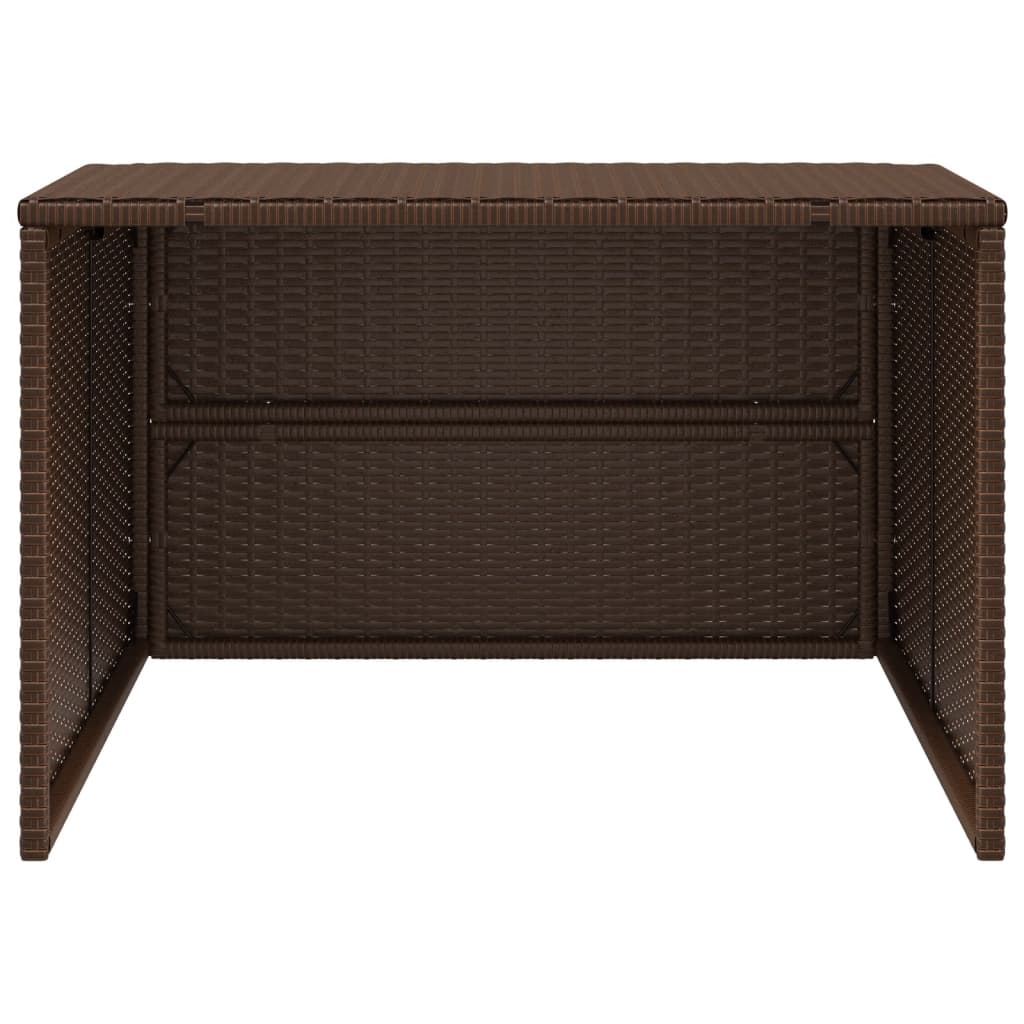 vidaXL Garaj pentru mașina de tuns iarba maro 86x90x52/57 cm poliratan vidaXL Garaj pentru mașina de tuns iarba maro 86x90x52/57 cm poliratan