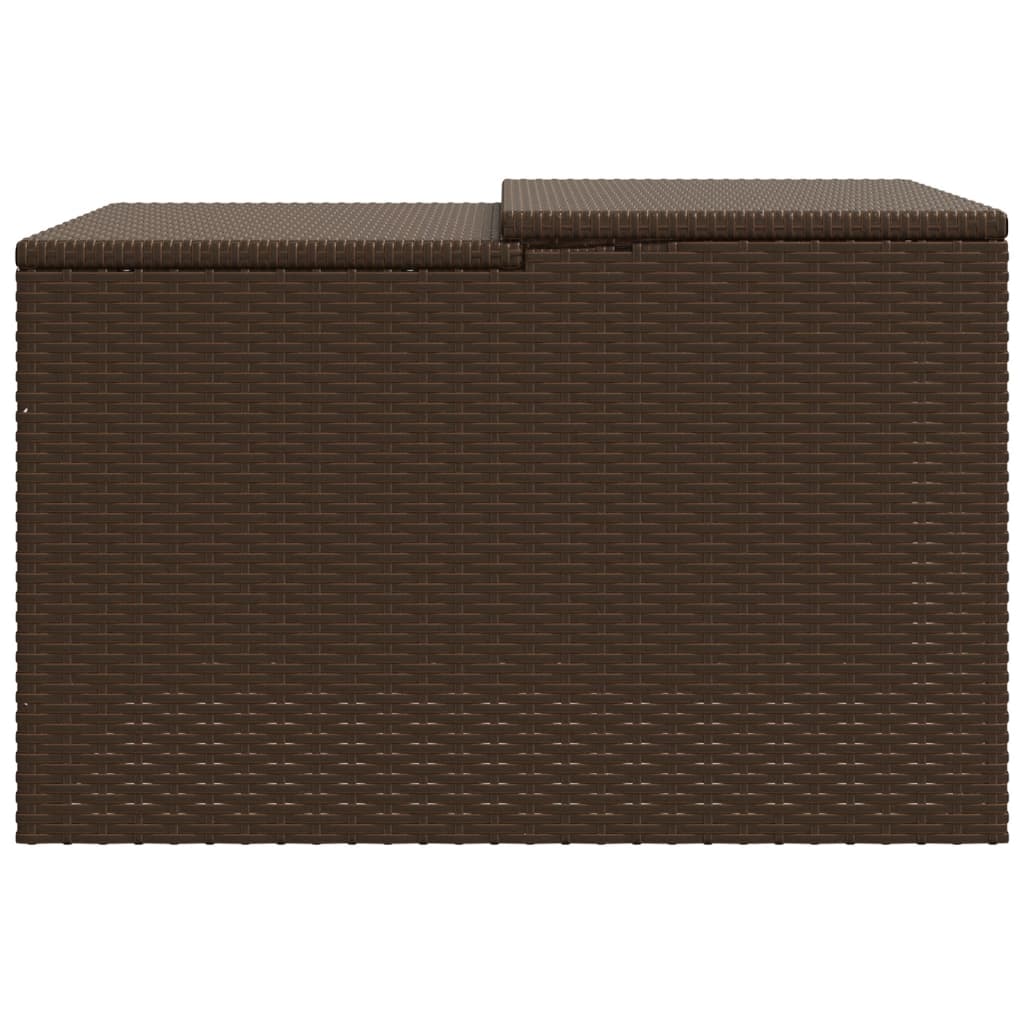 vidaXL Garaj pentru mașina de tuns iarba maro 86x90x52/57 cm poliratan vidaXL Garaj pentru mașina de tuns iarba maro 86x90x52/57 cm poliratan