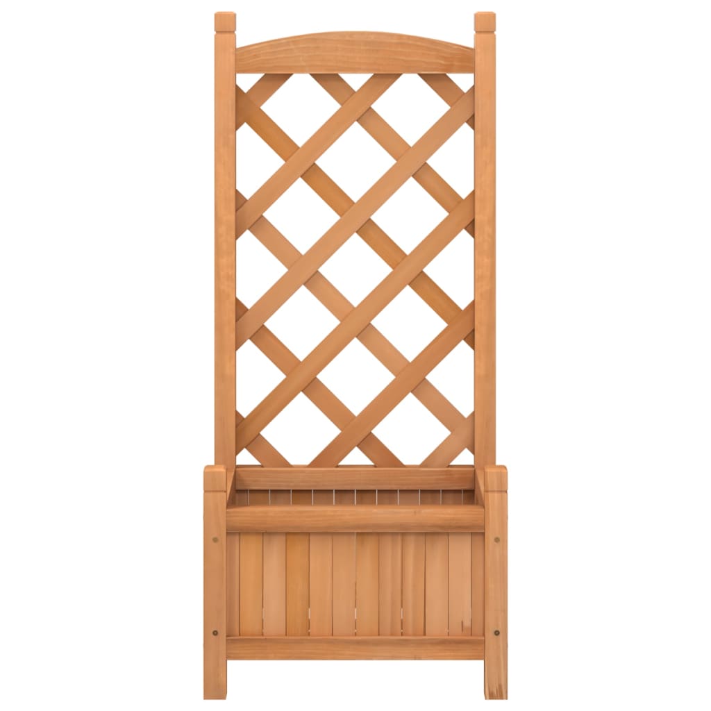 vidaXL Jardinieră cu spalier, maro, lemn masiv de brad vidaXL Jardinieră cu spalier, maro, lemn masiv de brad