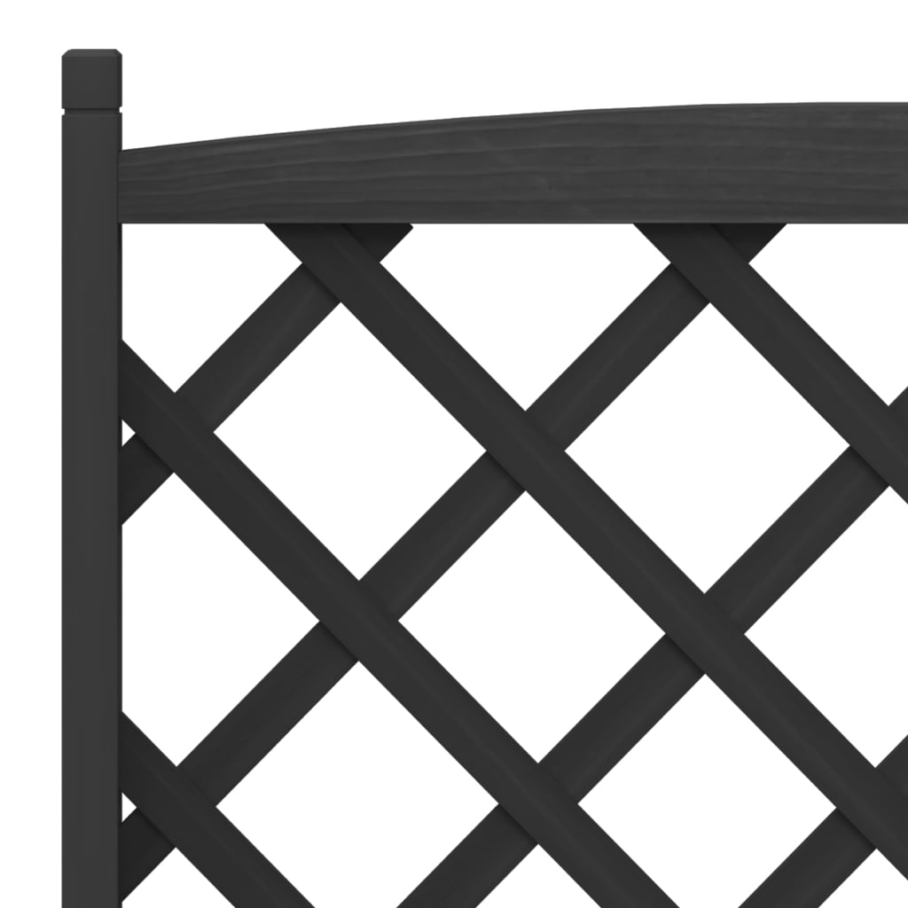 vidaXL Jardinieră cu spalier, negru, lemn masiv de brad vidaXL Jardinieră cu spalier, negru, lemn masiv de brad