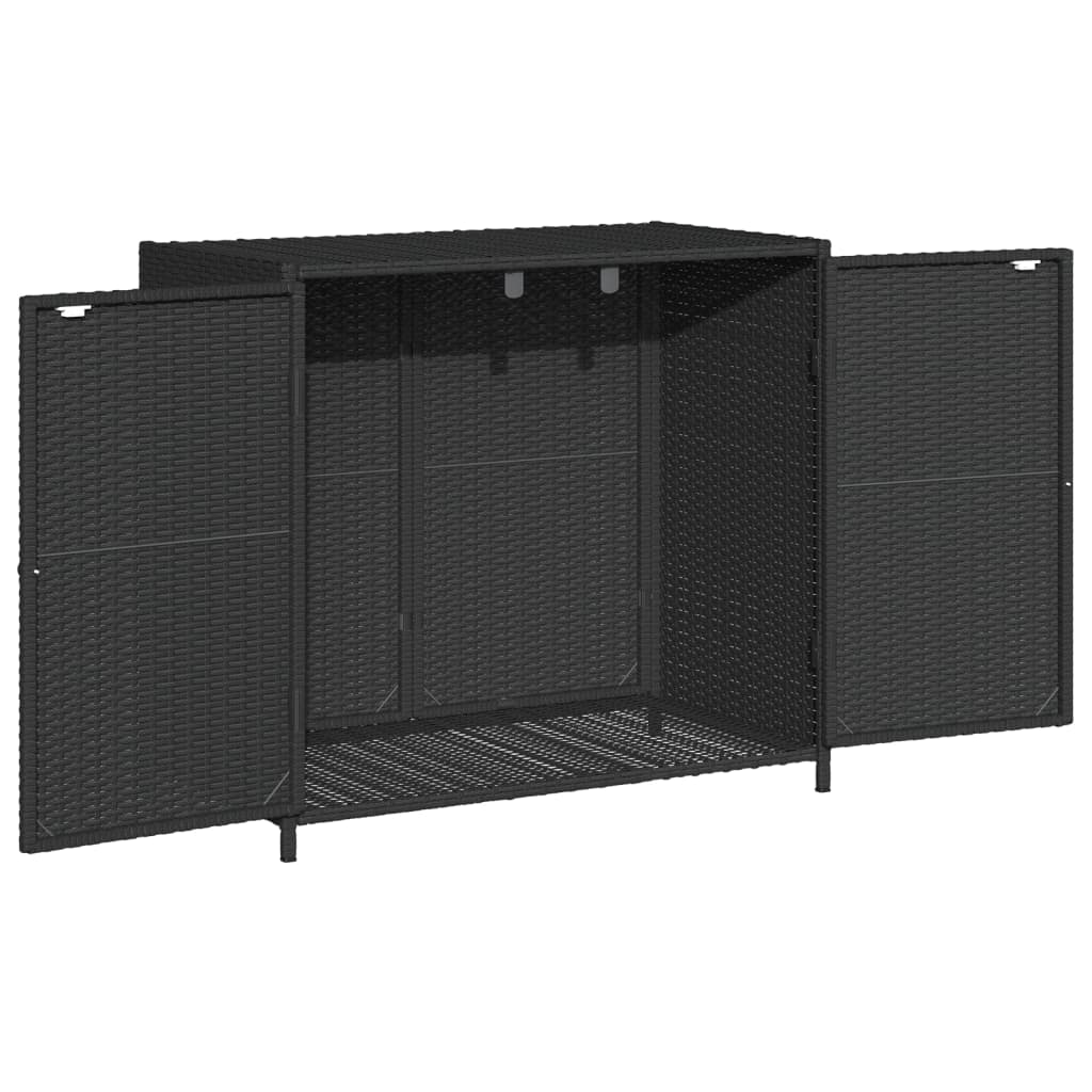 vidaXL Dulap depozitare de grădină, negru, 83x45x76 cm, poliratan vidaXL Dulap depozitare de grădină, negru, 83x45x76 cm, poliratan