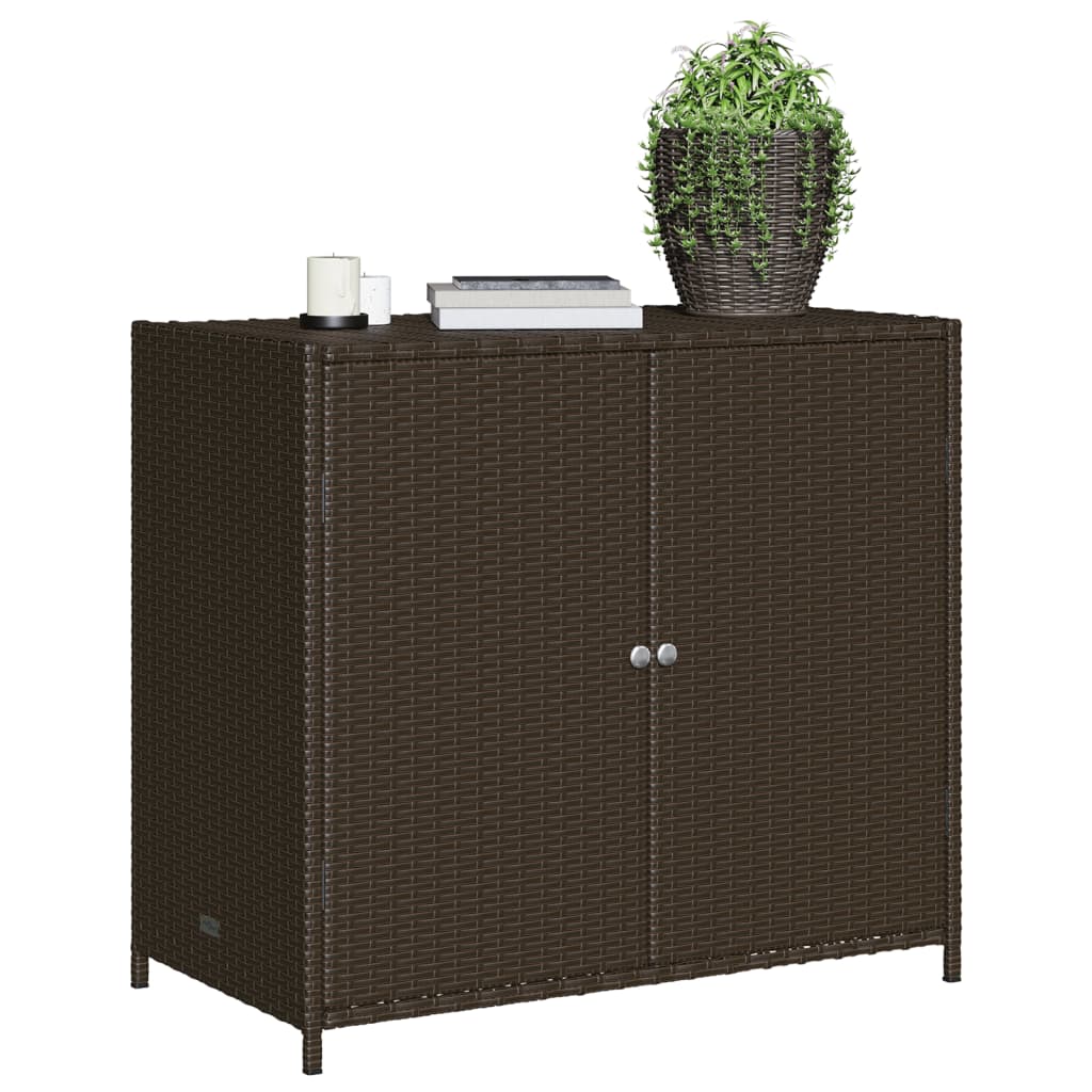 vidaXL Dulap depozitare de grădină, maro, 83x45x76 cm, poliratan vidaXL Dulap depozitare de grădină, maro, 83x45x76 cm, poliratan