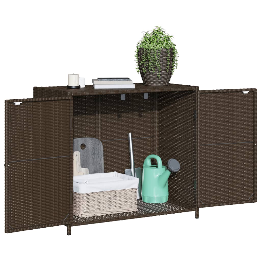 vidaXL Dulap depozitare de grădină, maro, 83x45x76 cm, poliratan vidaXL Dulap depozitare de grădină, maro, 83x45x76 cm, poliratan