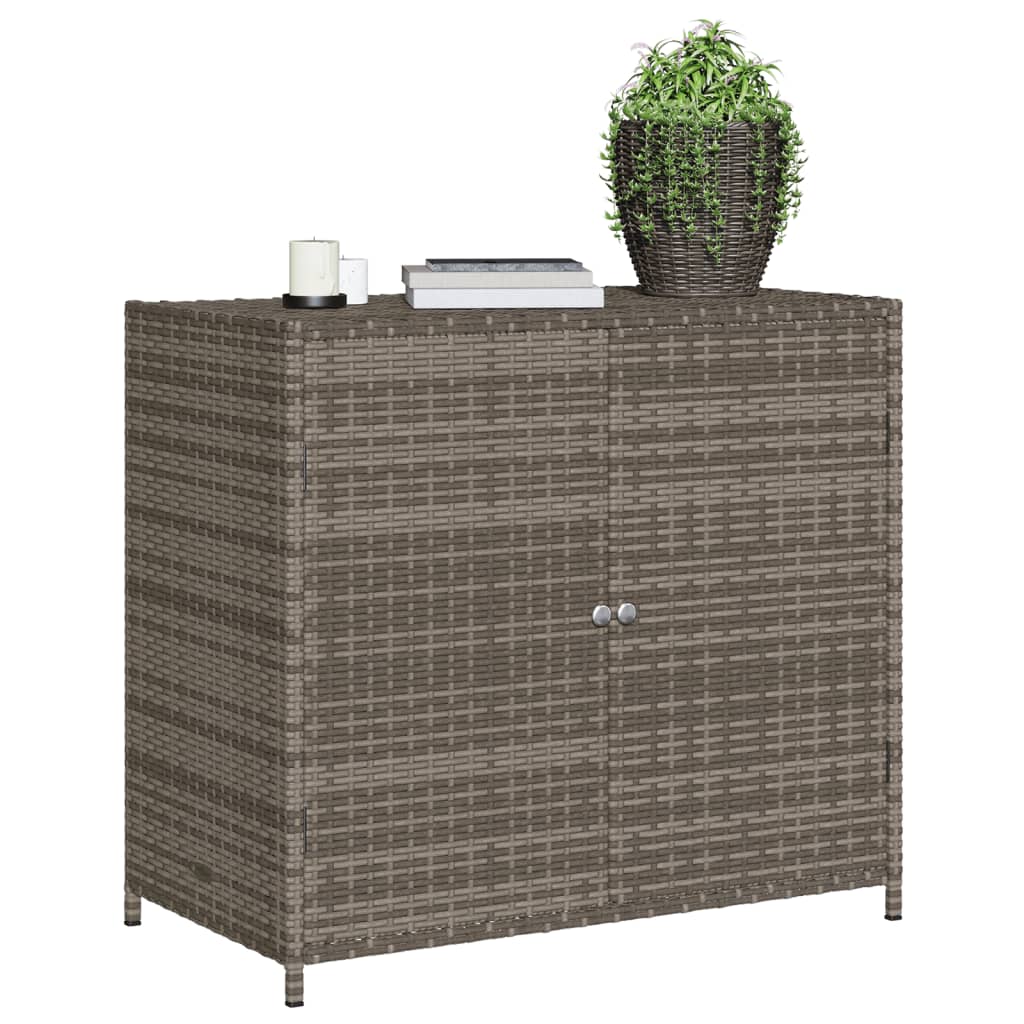 vidaXL Dulap depozitare de grădină, gri, 83x45x76 cm, poliratan vidaXL Dulap depozitare de grădină, gri, 83x45x76 cm, poliratan
