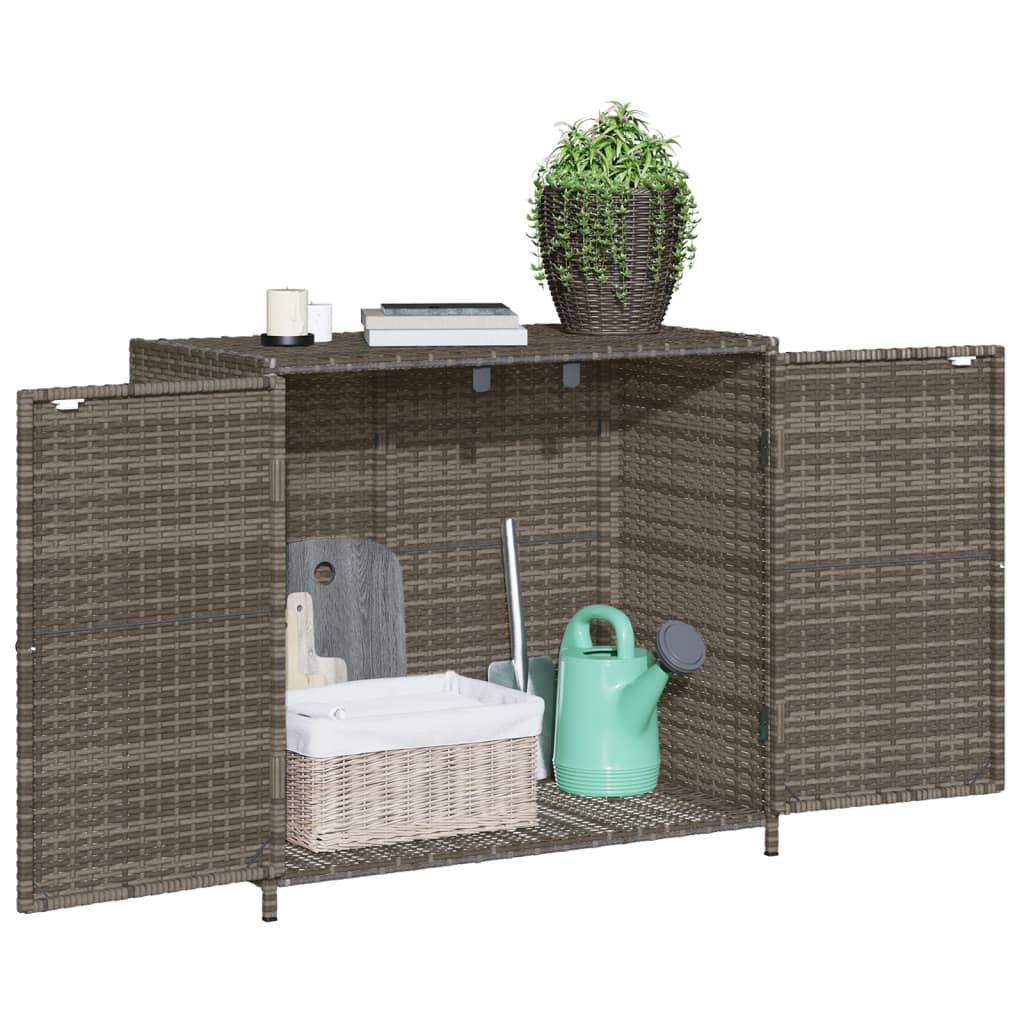 vidaXL Dulap depozitare de grădină, gri, 83x45x76 cm, poliratan vidaXL Dulap depozitare de grădină, gri, 83x45x76 cm, poliratan