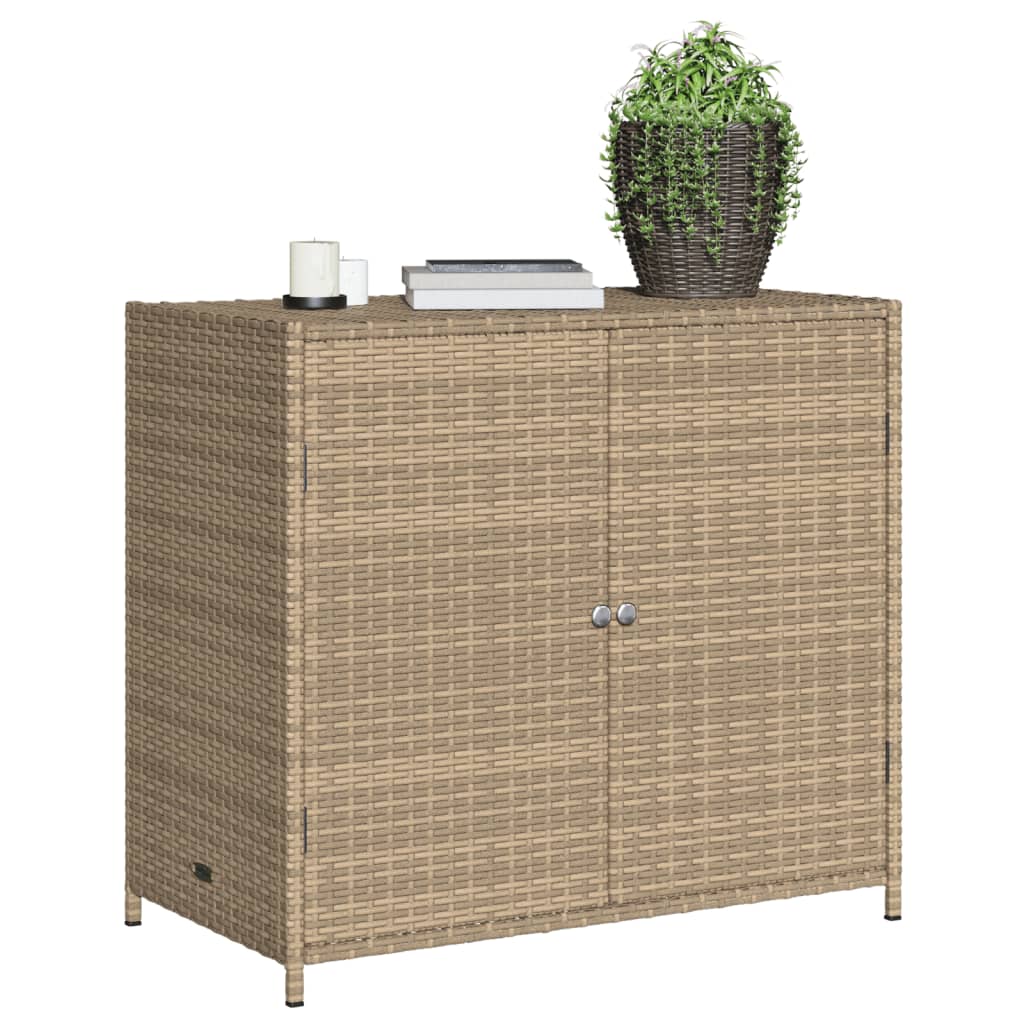 vidaXL Dulap depozitare de grădină, bej, 83x45x76 cm, poliratan vidaXL Dulap depozitare de grădină, bej, 83x45x76 cm, poliratan