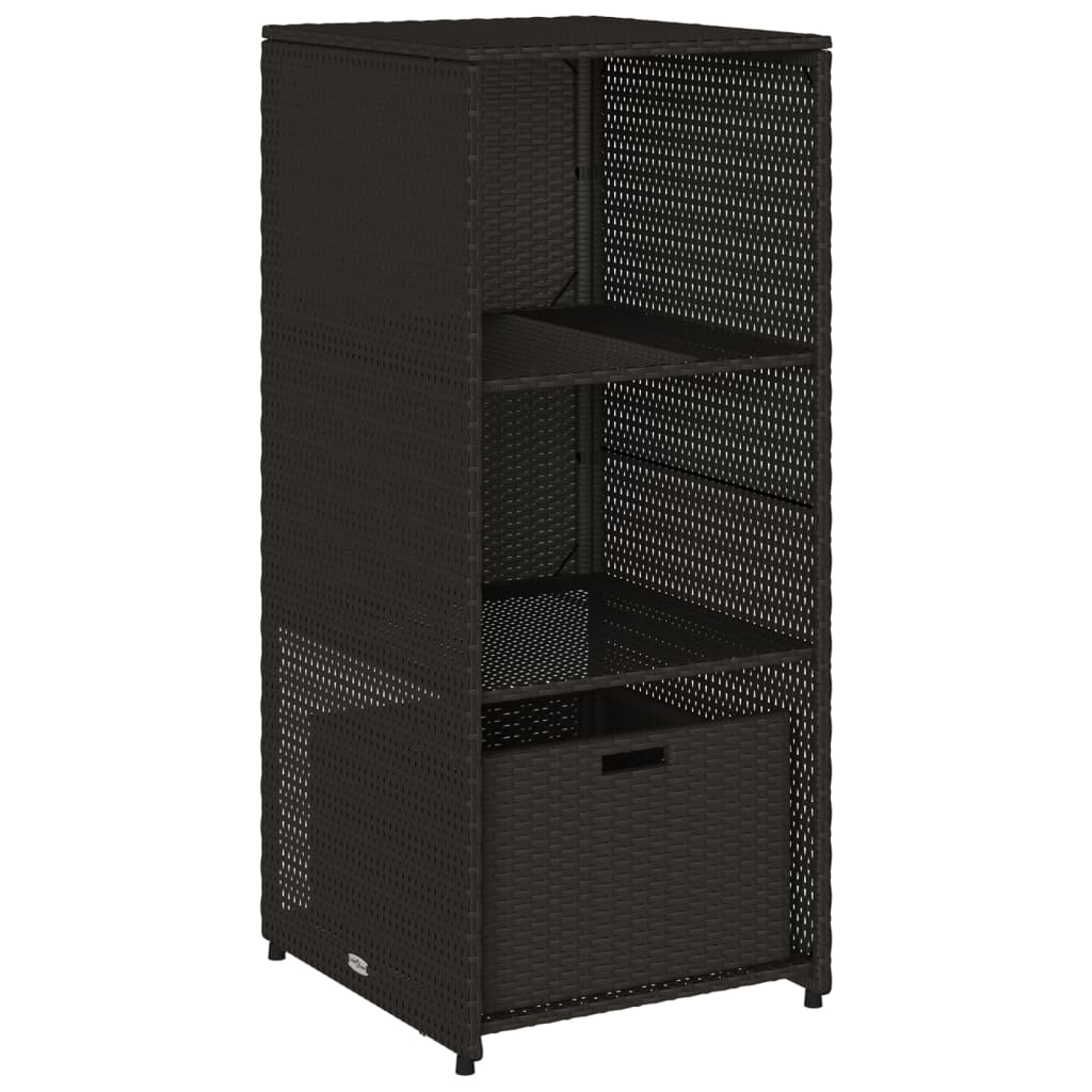 vidaXL Dulap depozitare de grădină, negru, 50x55x115 cm, poliratan vidaXL Dulap depozitare de grădină, negru, 50x55x115 cm, poliratan