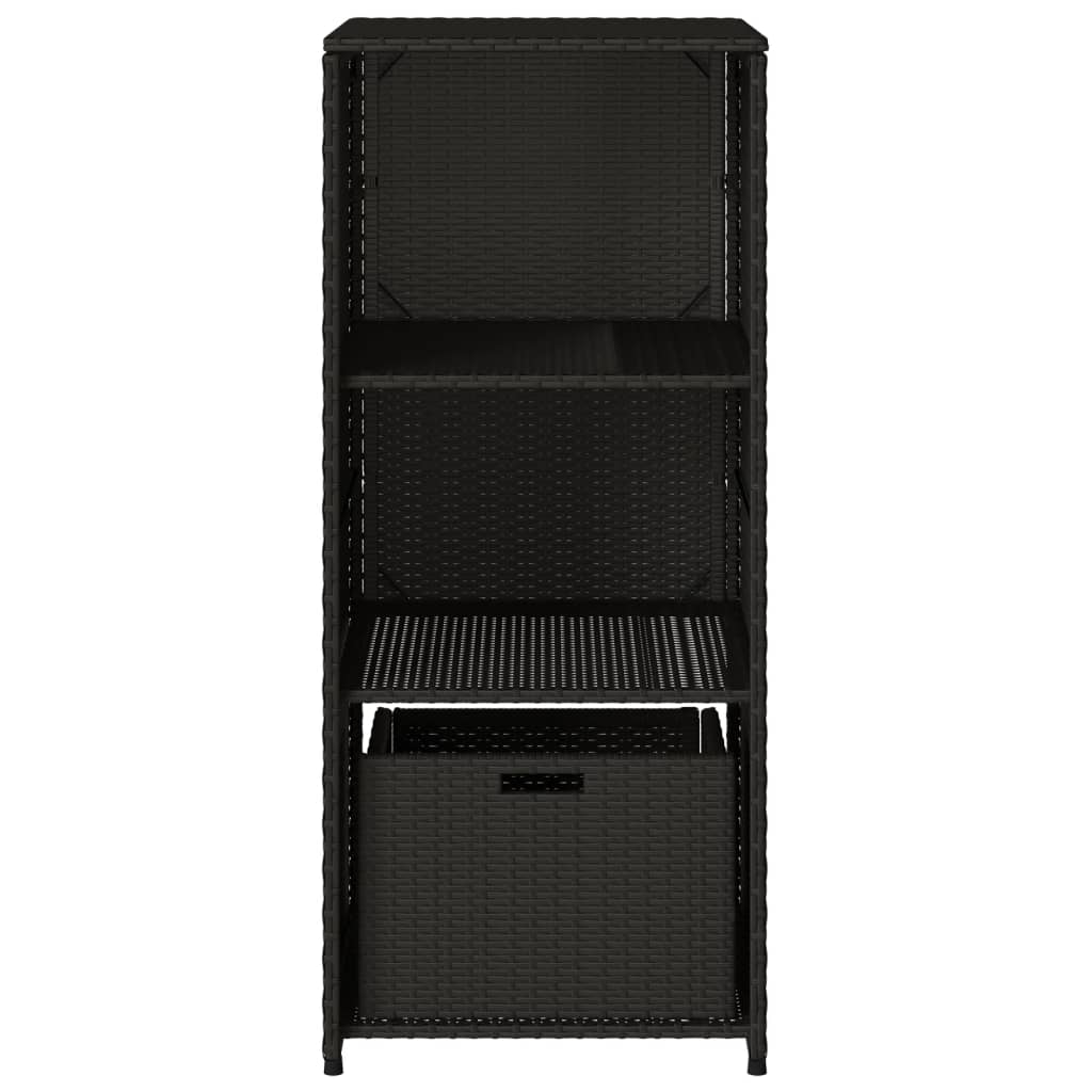 vidaXL Dulap depozitare de grădină, negru, 50x55x115 cm, poliratan vidaXL Dulap depozitare de grădină, negru, 50x55x115 cm, poliratan