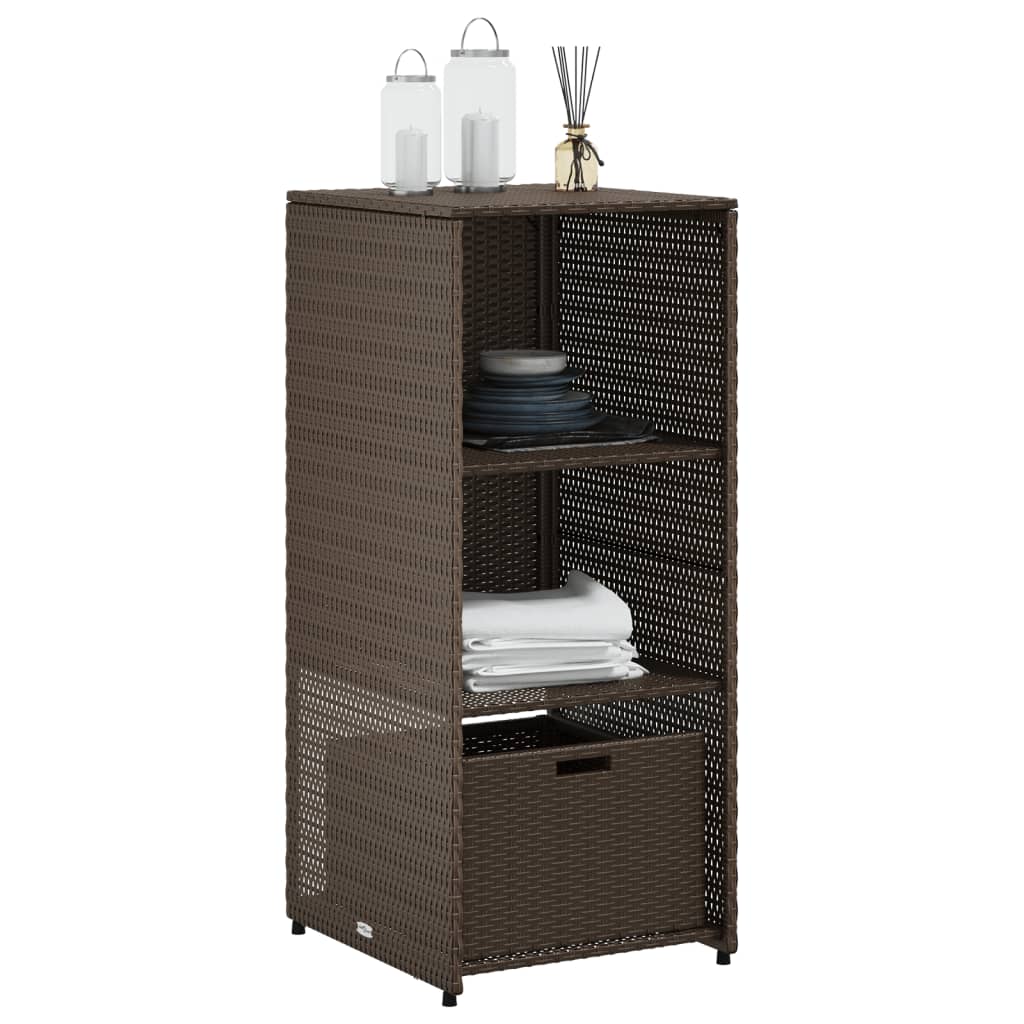 vidaXL Dulap depozitare de grădină, maro, 50x55x115 cm, poliratan vidaXL Dulap depozitare de grădină, maro, 50x55x115 cm, poliratan