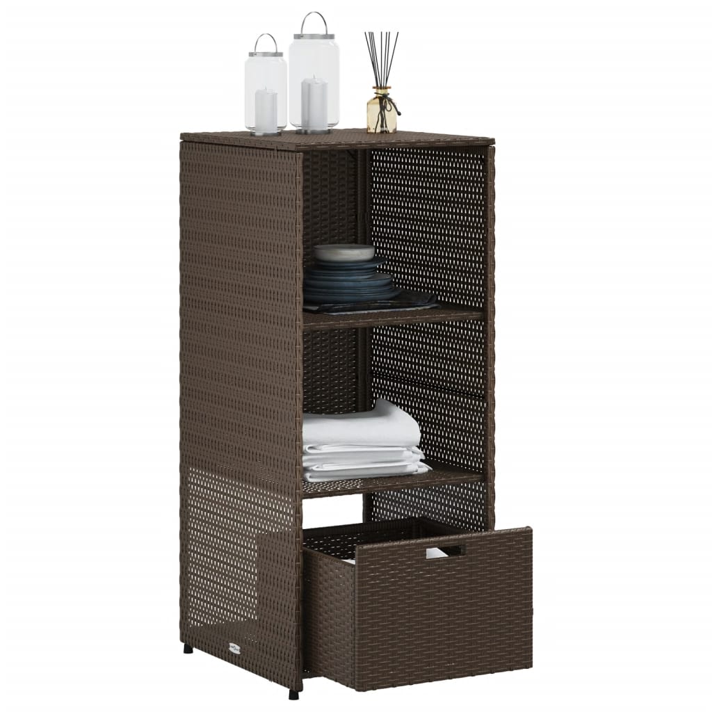 vidaXL Dulap depozitare de grădină, maro, 50x55x115 cm, poliratan vidaXL Dulap depozitare de grădină, maro, 50x55x115 cm, poliratan