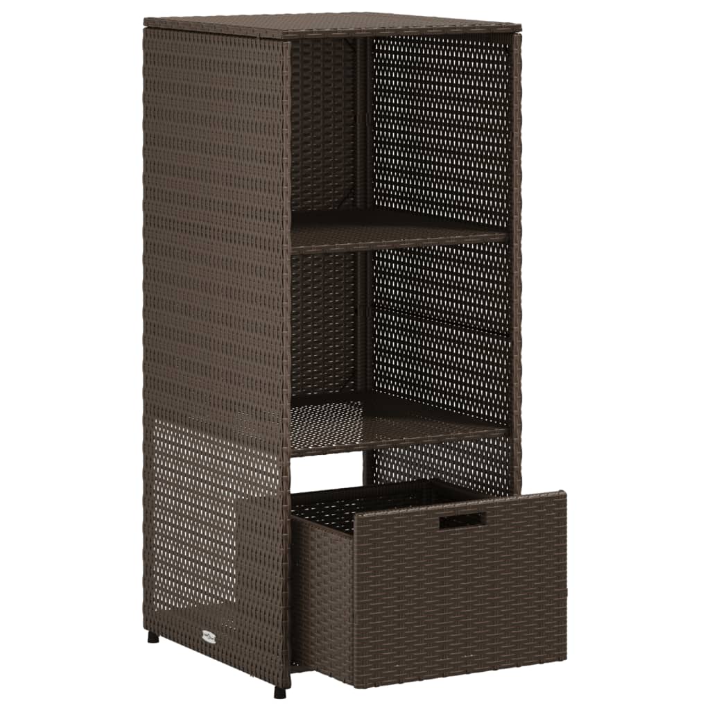 vidaXL Dulap depozitare de grădină, maro, 50x55x115 cm, poliratan vidaXL Dulap depozitare de grădină, maro, 50x55x115 cm, poliratan