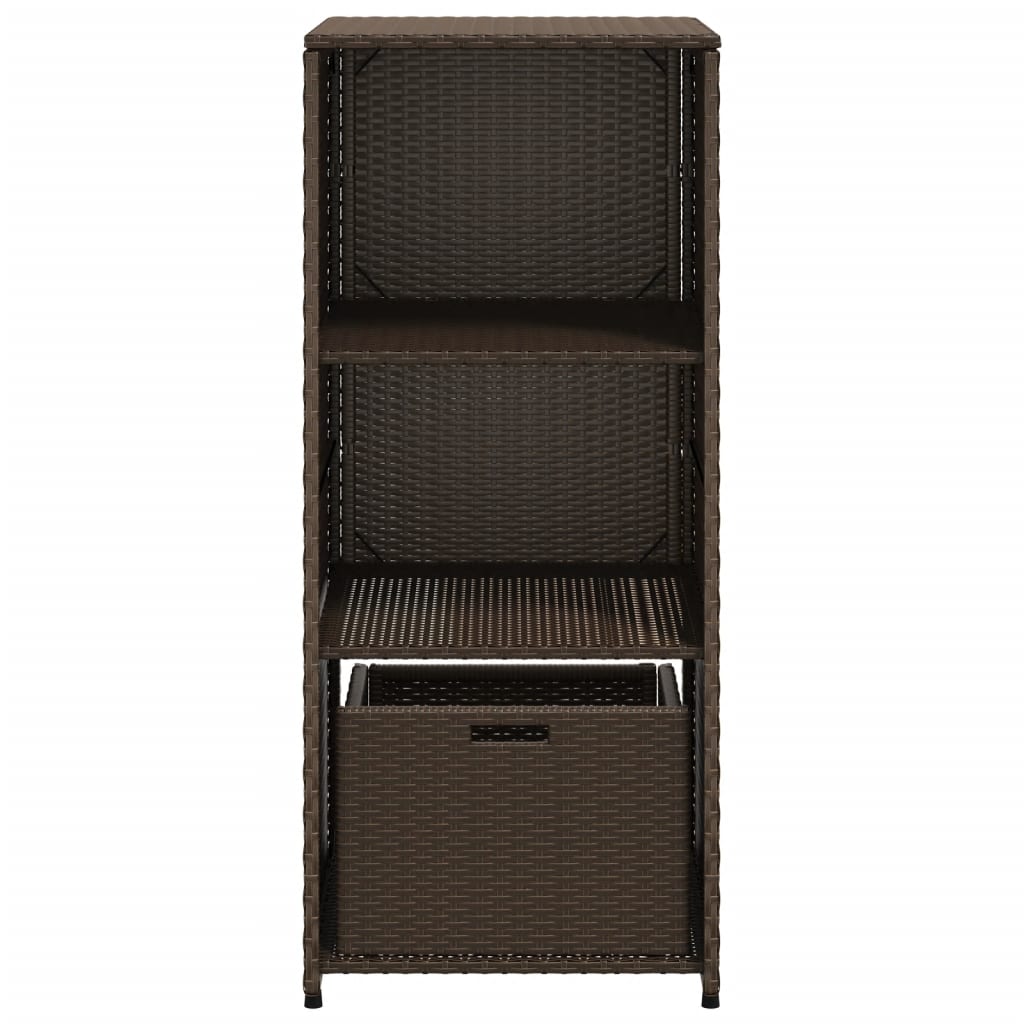 vidaXL Dulap depozitare de grădină, maro, 50x55x115 cm, poliratan vidaXL Dulap depozitare de grădină, maro, 50x55x115 cm, poliratan