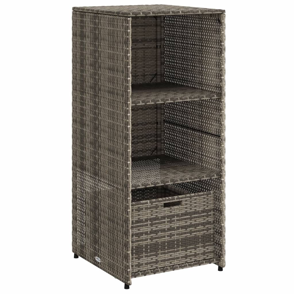 vidaXL Dulap depozitare de grădină, gri, 50x55x115 cm, poliratan vidaXL Dulap depozitare de grădină, gri, 50x55x115 cm, poliratan