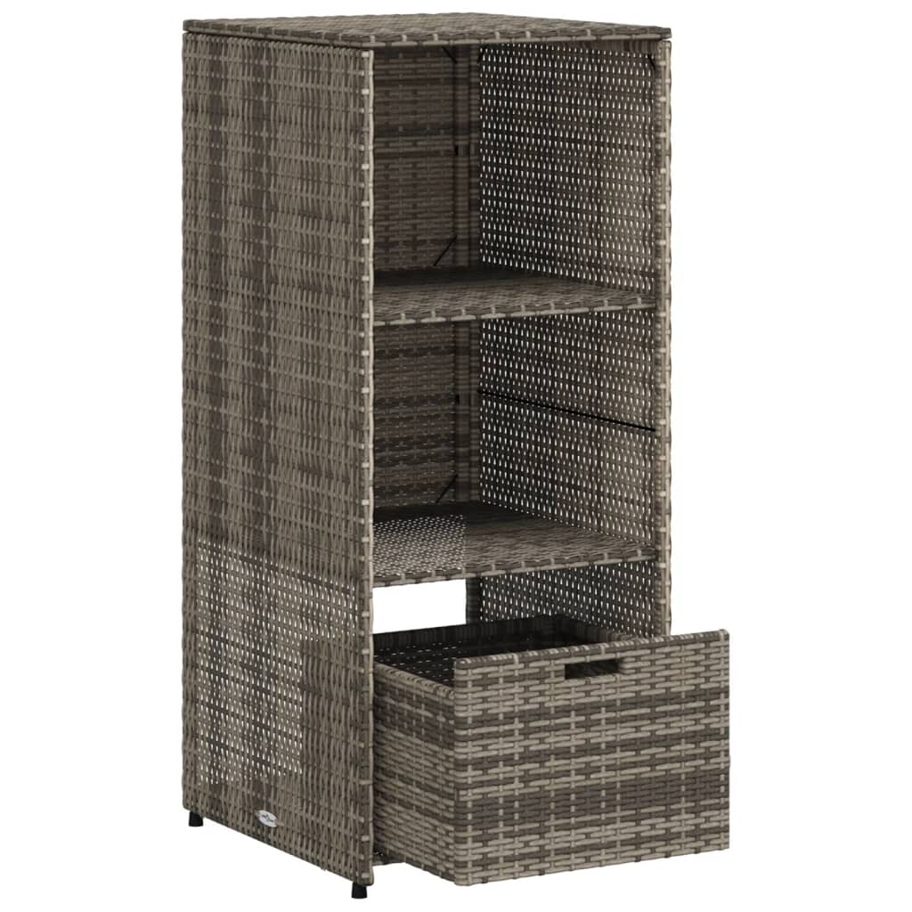 vidaXL Dulap depozitare de grădină, gri, 50x55x115 cm, poliratan vidaXL Dulap depozitare de grădină, gri, 50x55x115 cm, poliratan