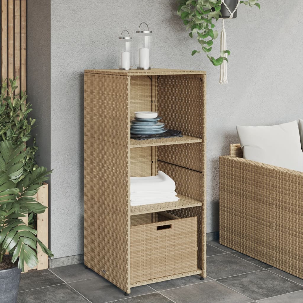 vidaXL Dulap depozitare de grădină, bej, 50x55x115 cm, poliratan vidaXL Dulap depozitare de grădină, bej, 50x55x115 cm, poliratan