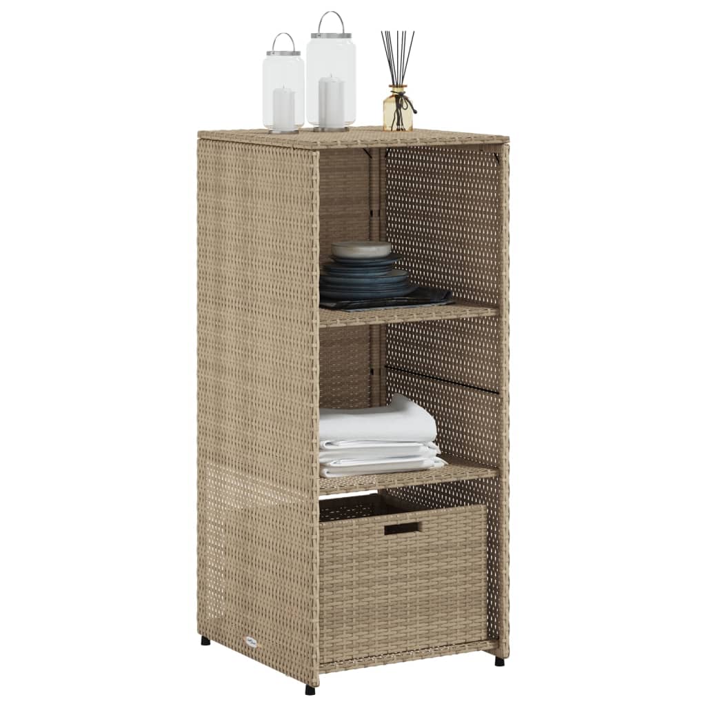 vidaXL Dulap depozitare de grădină, bej, 50x55x115 cm, poliratan vidaXL Dulap depozitare de grădină, bej, 50x55x115 cm, poliratan