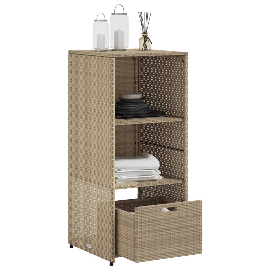 vidaXL Dulap depozitare de grădină, bej, 50x55x115 cm, poliratan vidaXL Dulap depozitare de grădină, bej, 50x55x115 cm, poliratan