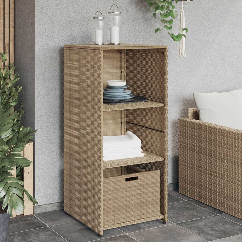 vidaXL Dulap depozitare de grădină, bej, 50x55x115 cm, poliratan vidaXL Dulap depozitare de grădină, bej, 50x55x115 cm, poliratan