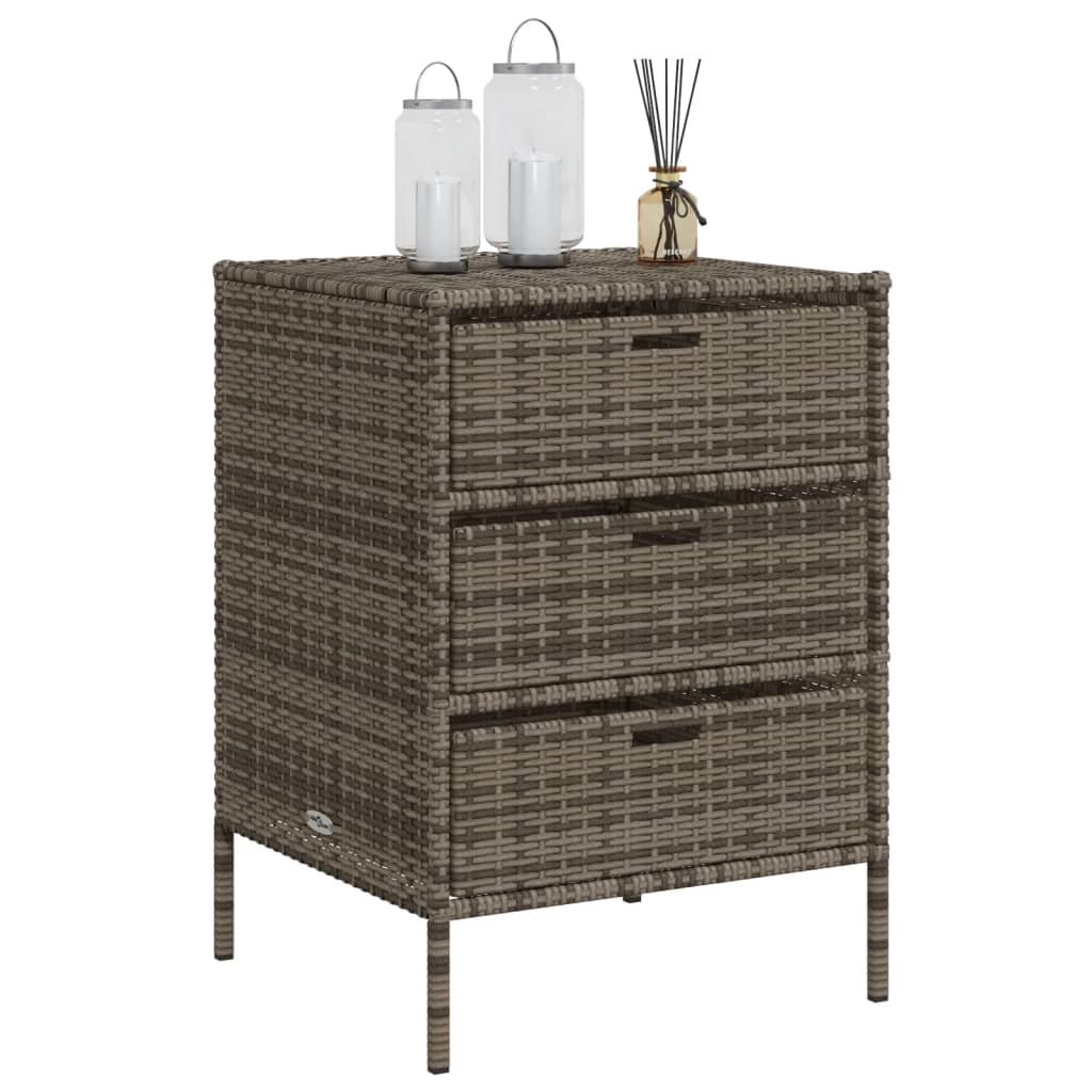 vidaXL Dulap depozitare de grădină, gri, 55x59x80 cm, poliratan vidaXL Dulap depozitare de grădină, gri, 55x59x80 cm, poliratan