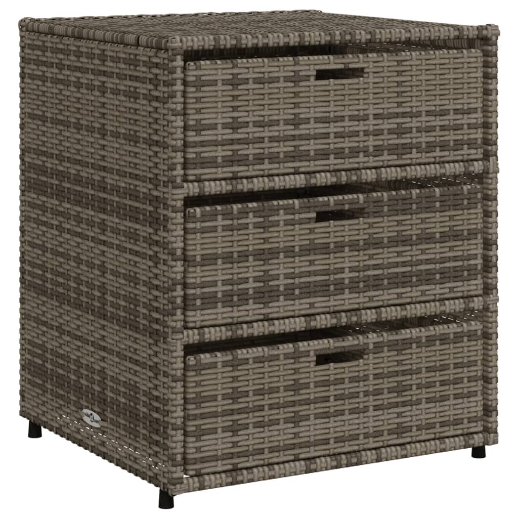 vidaXL Dulap depozitare de grădină, gri, 55x59x69 cm, poliratan vidaXL Dulap depozitare de grădină, gri, 55x59x69 cm, poliratan