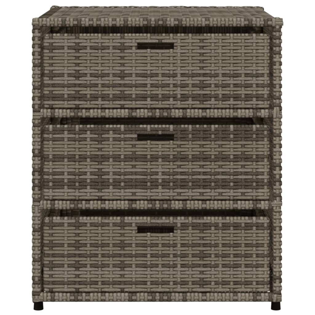 vidaXL Dulap depozitare de grădină, gri, 55x59x69 cm, poliratan vidaXL Dulap depozitare de grădină, gri, 55x59x69 cm, poliratan