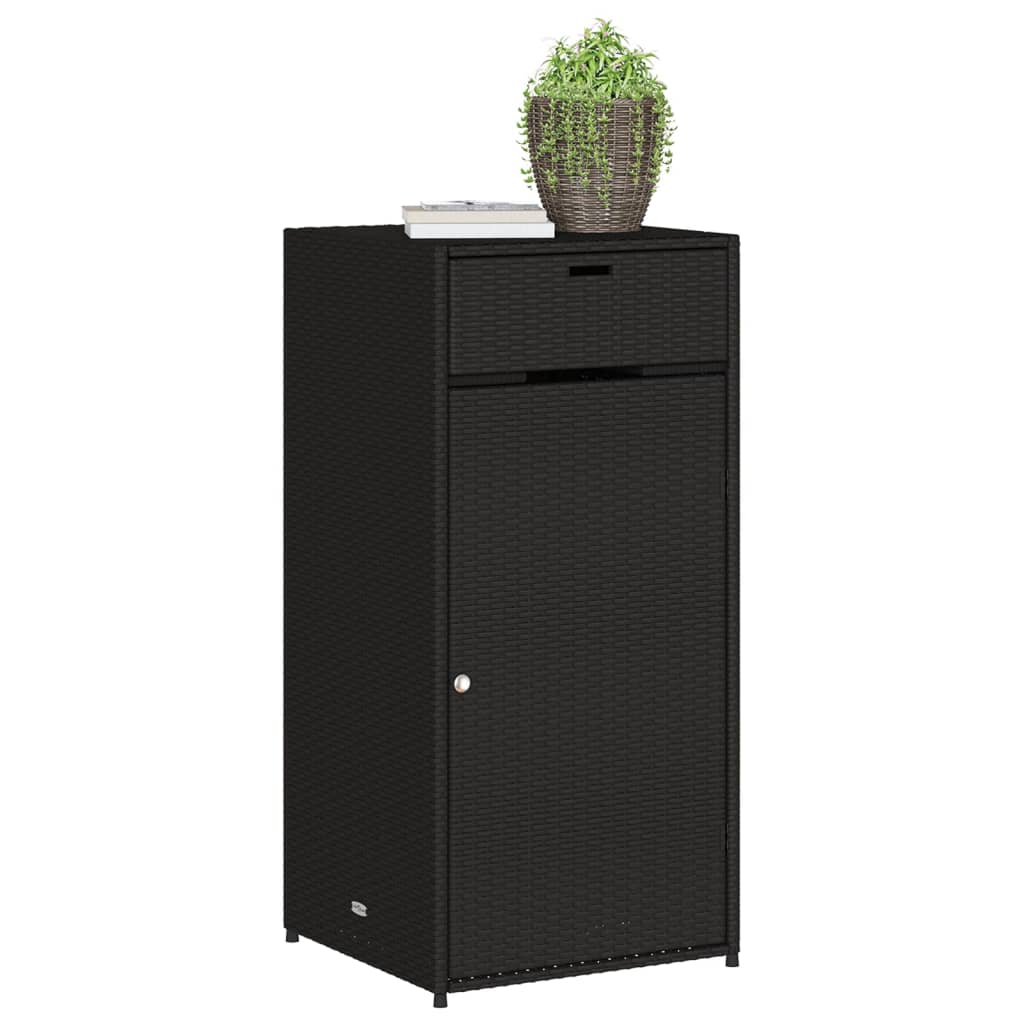 vidaXL Dulap depozitare de grădină, negru, 55x55x111 cm, poliratan vidaXL Dulap depozitare de grădină, negru, 55x55x111 cm, poliratan