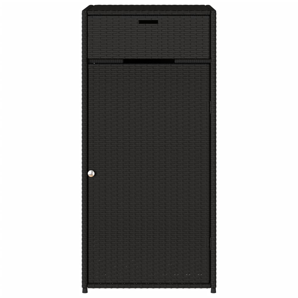 vidaXL Dulap depozitare de grădină, negru, 55x55x111 cm, poliratan vidaXL Dulap depozitare de grădină, negru, 55x55x111 cm, poliratan
