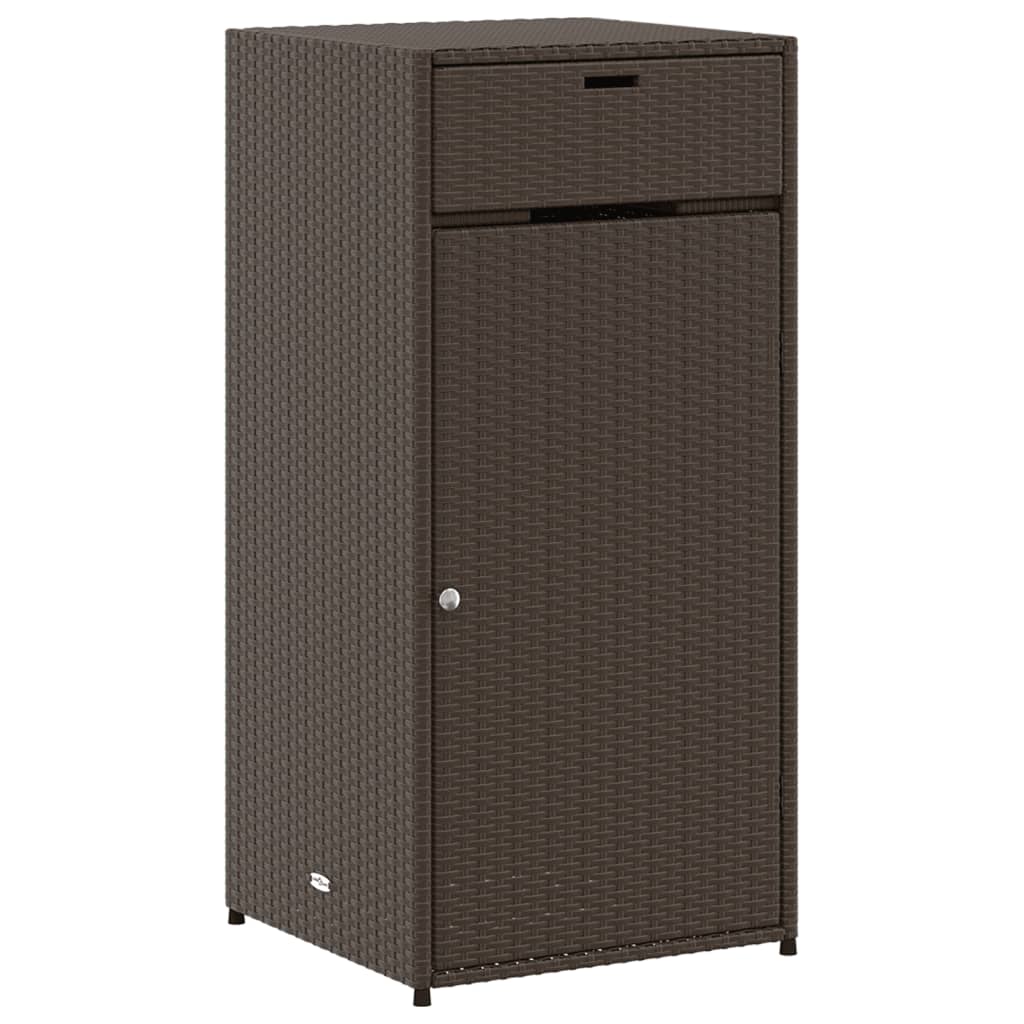 vidaXL Dulap depozitare de grădină, maro, 55x55x111 cm, poliratan vidaXL Dulap depozitare de grădină, maro, 55x55x111 cm, poliratan