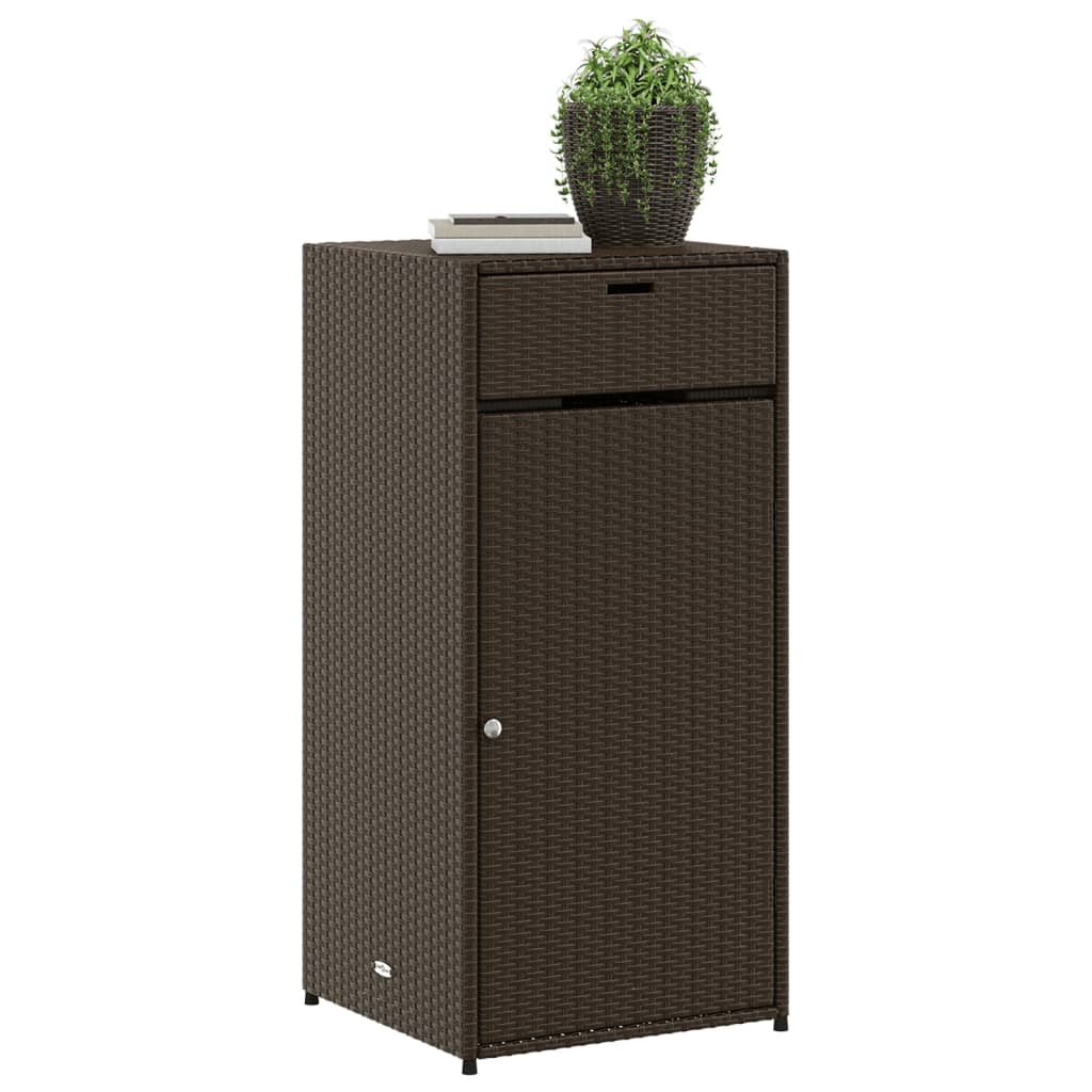 vidaXL Dulap depozitare de grădină, maro, 55x55x111 cm, poliratan vidaXL Dulap depozitare de grădină, maro, 55x55x111 cm, poliratan
