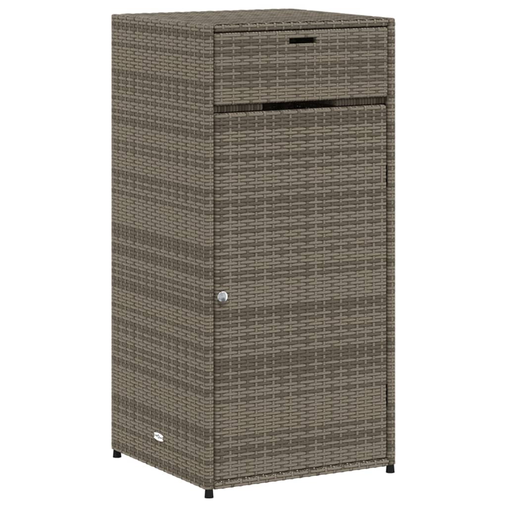 vidaXL Dulap depozitare de grădină, gri, 55x55x111 cm, poliratan vidaXL Dulap depozitare de grădină, gri, 55x55x111 cm, poliratan
