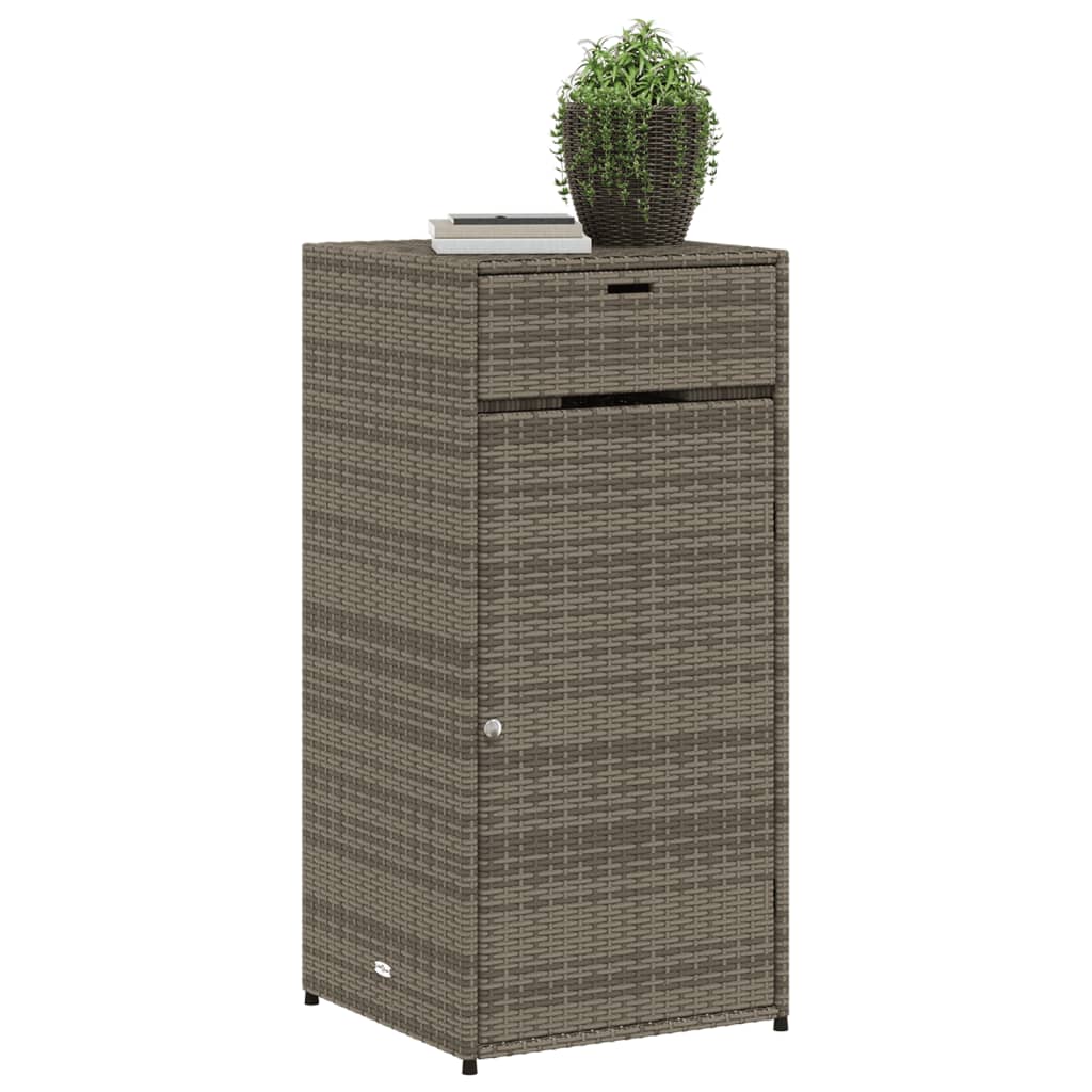 vidaXL Dulap depozitare de grădină, gri, 55x55x111 cm, poliratan vidaXL Dulap depozitare de grădină, gri, 55x55x111 cm, poliratan