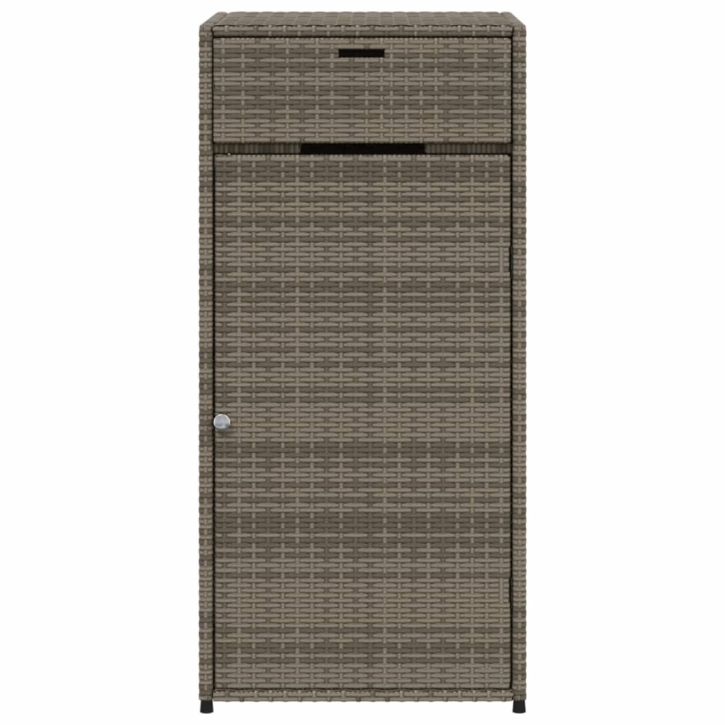 vidaXL Dulap depozitare de grădină, gri, 55x55x111 cm, poliratan vidaXL Dulap depozitare de grădină, gri, 55x55x111 cm, poliratan