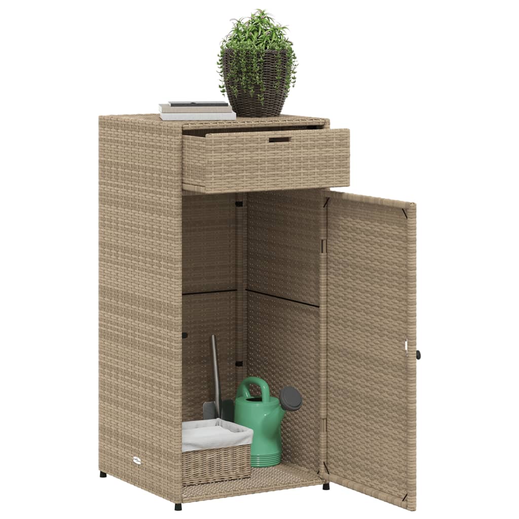 vidaXL Dulap depozitare de grădină, bej, 55x55x111 cm, poliratan vidaXL Dulap depozitare de grădină, bej, 55x55x111 cm, poliratan