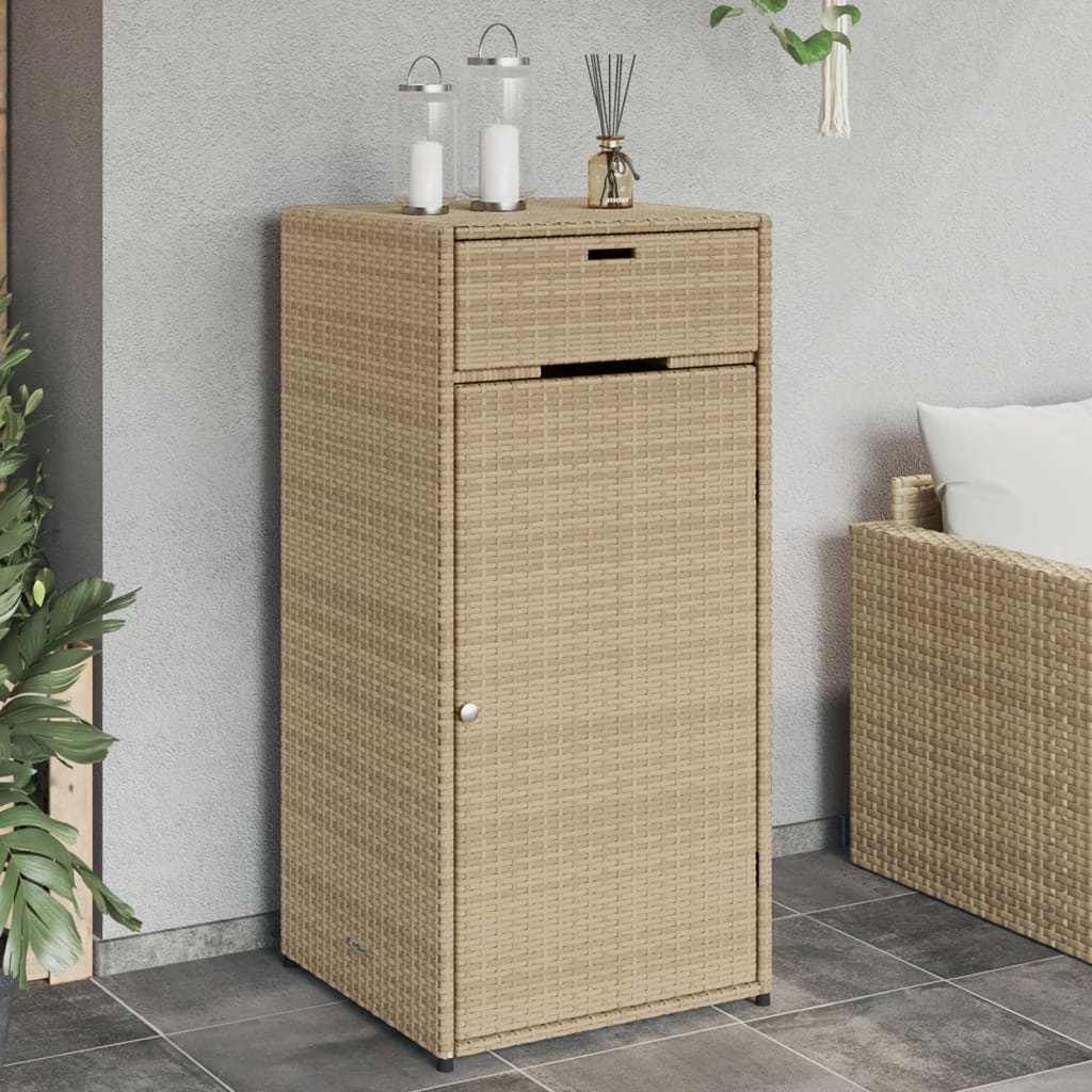 vidaXL Dulap depozitare de grădină, bej, 55x55x111 cm, poliratan vidaXL Dulap depozitare de grădină, bej, 55x55x111 cm, poliratan
