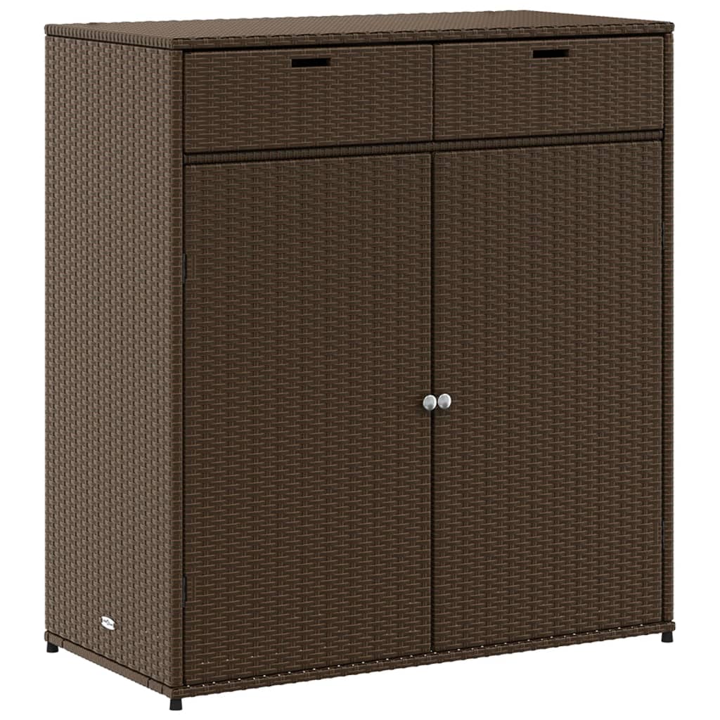vidaXL Dulap depozitare de grădină, maro, 105x55x113 cm, poliratan vidaXL Dulap depozitare de grădină, maro, 105x55x113 cm, poliratan