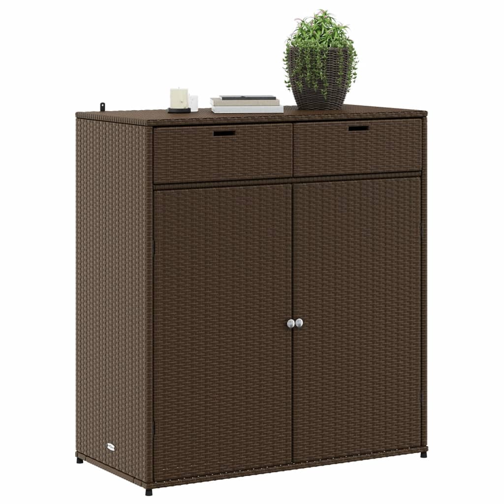 vidaXL Dulap depozitare de grădină, maro, 105x55x113 cm, poliratan vidaXL Dulap depozitare de grădină, maro, 105x55x113 cm, poliratan