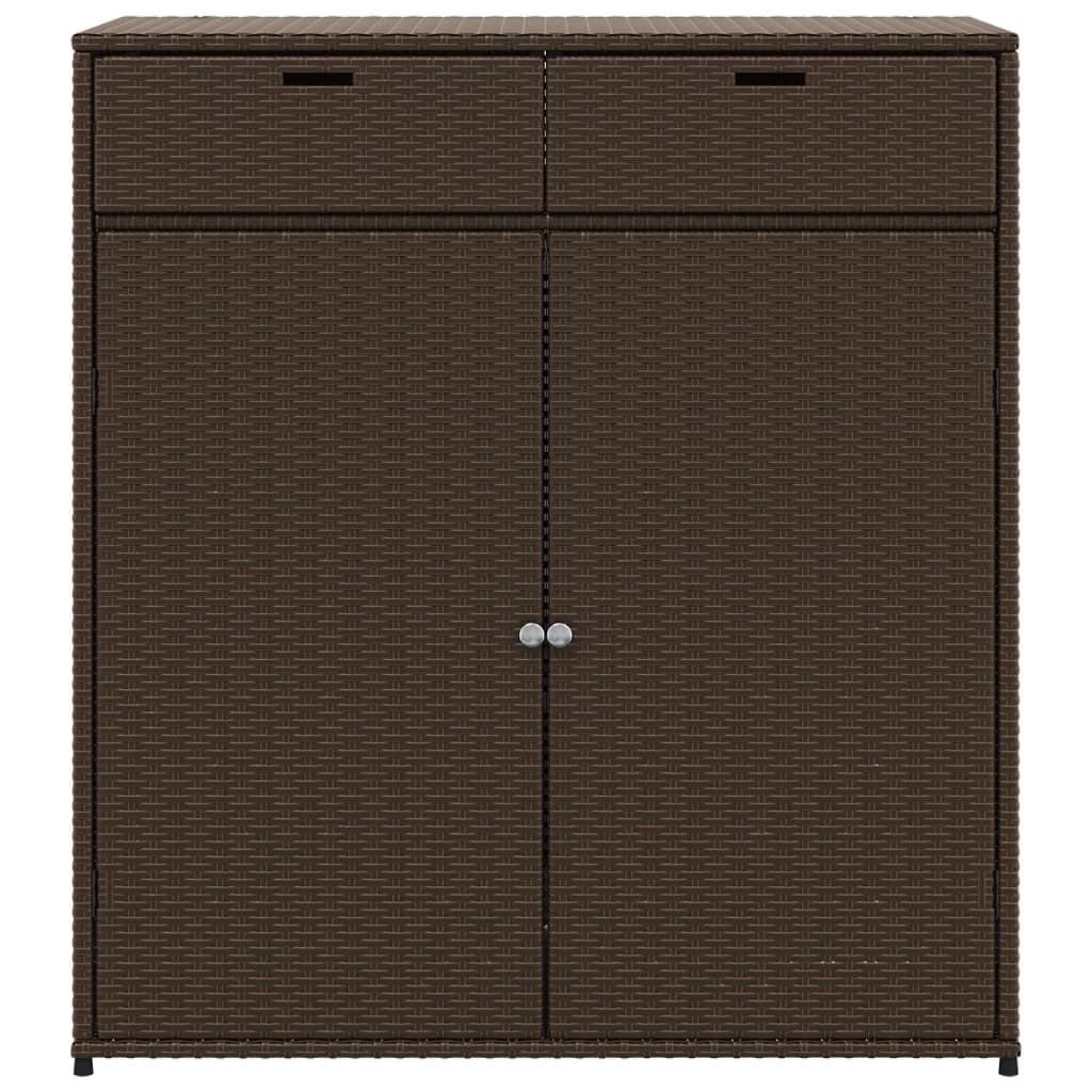 vidaXL Dulap depozitare de grădină, maro, 105x55x113 cm, poliratan vidaXL Dulap depozitare de grădină, maro, 105x55x113 cm, poliratan