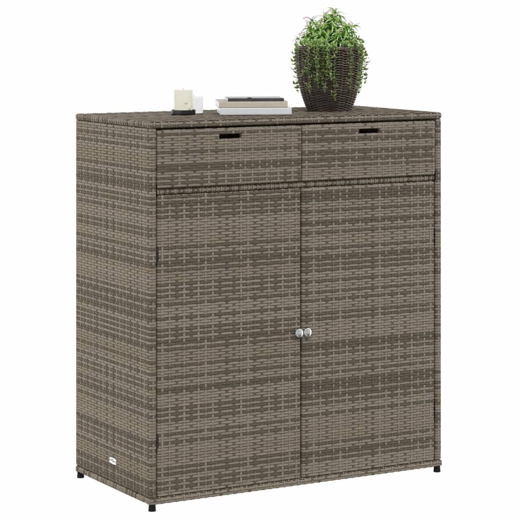 vidaXL Dulap depozitare de grădină, gri, 105x55x113 cm, poliratan vidaXL Dulap depozitare de grădină, gri, 105x55x113 cm, poliratan