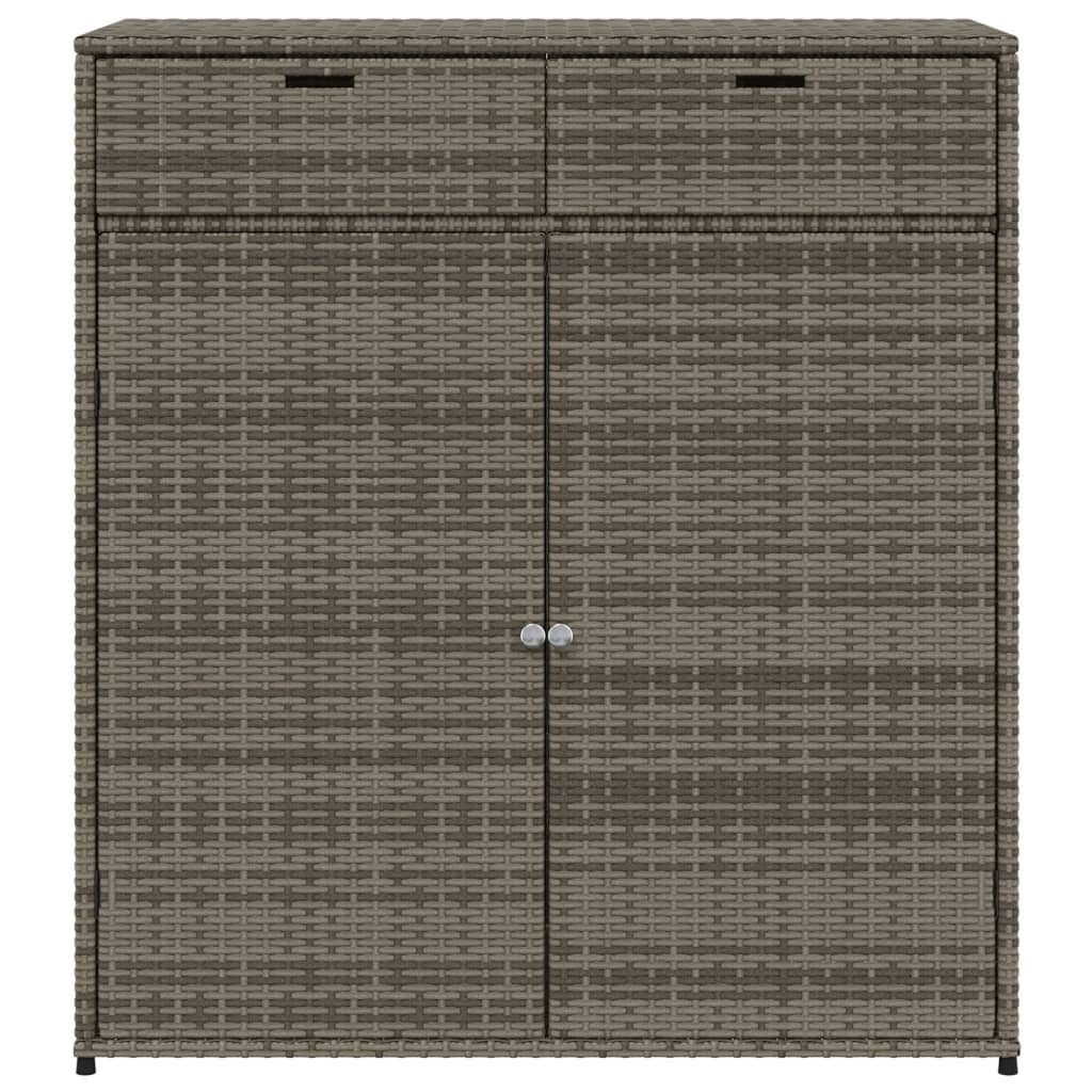 vidaXL Dulap depozitare de grădină, gri, 105x55x113 cm, poliratan vidaXL Dulap depozitare de grădină, gri, 105x55x113 cm, poliratan