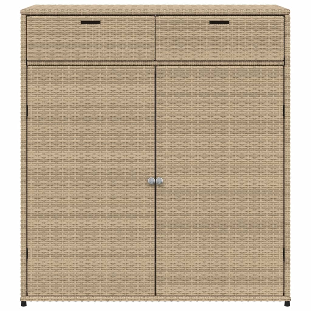 vidaXL Dulap depozitare de grădină, bej, 105x55x113 cm, poliratan vidaXL Dulap depozitare de grădină, bej, 105x55x113 cm, poliratan